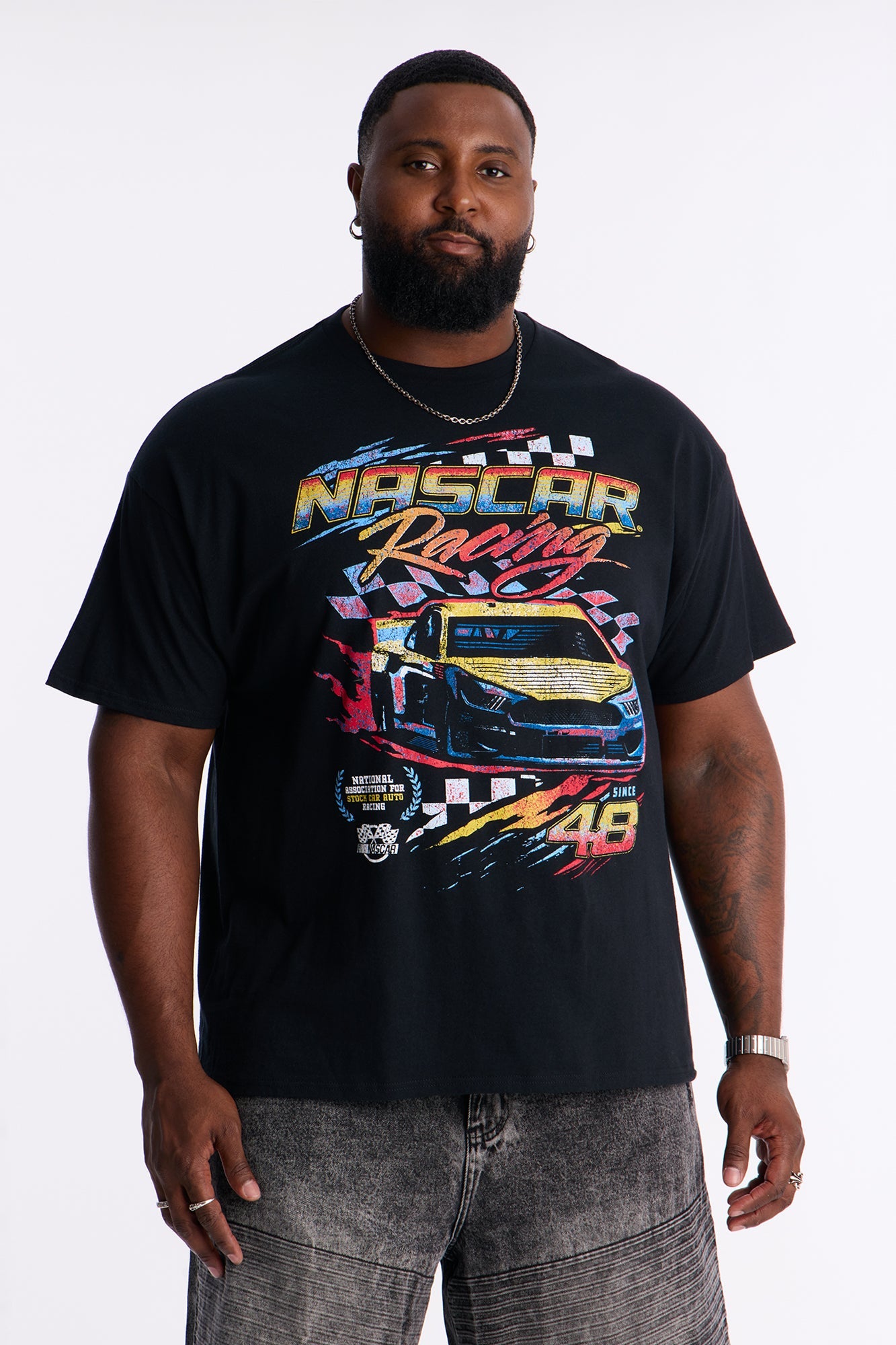 Nascar Vintage Racing Short Sleeve Tee - Black