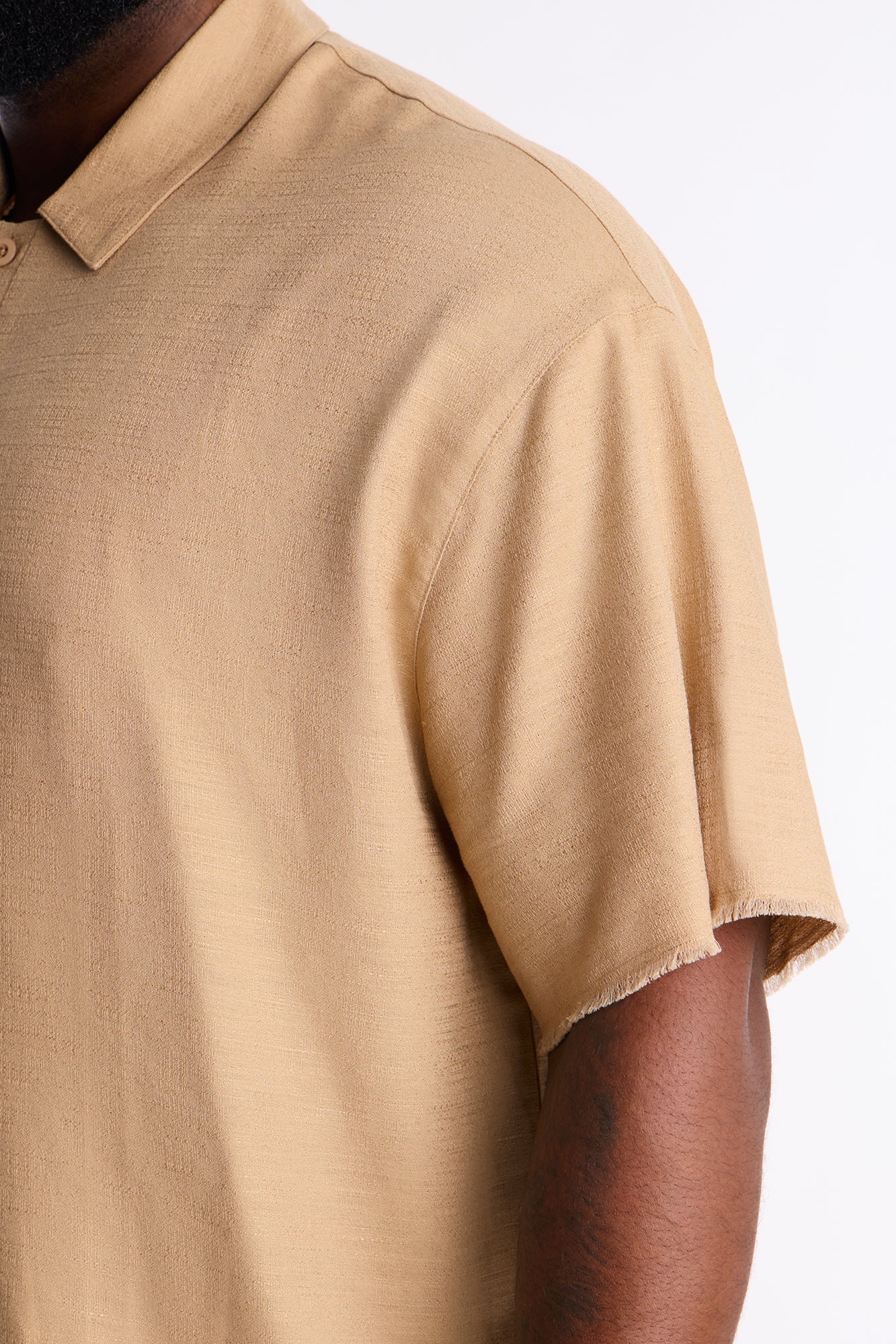 Oversized Tropic Fearless Polo Shirt - Tan