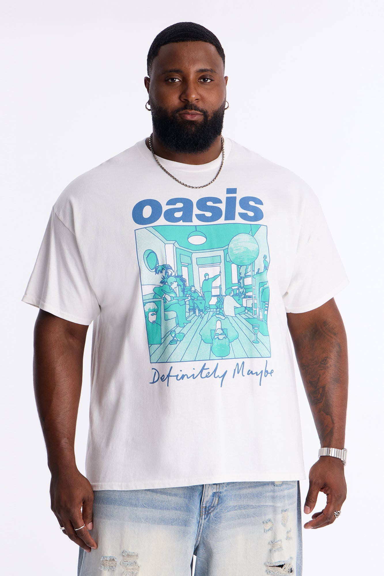 Oasis Definitely Maybe Short Sleeve Tee - White