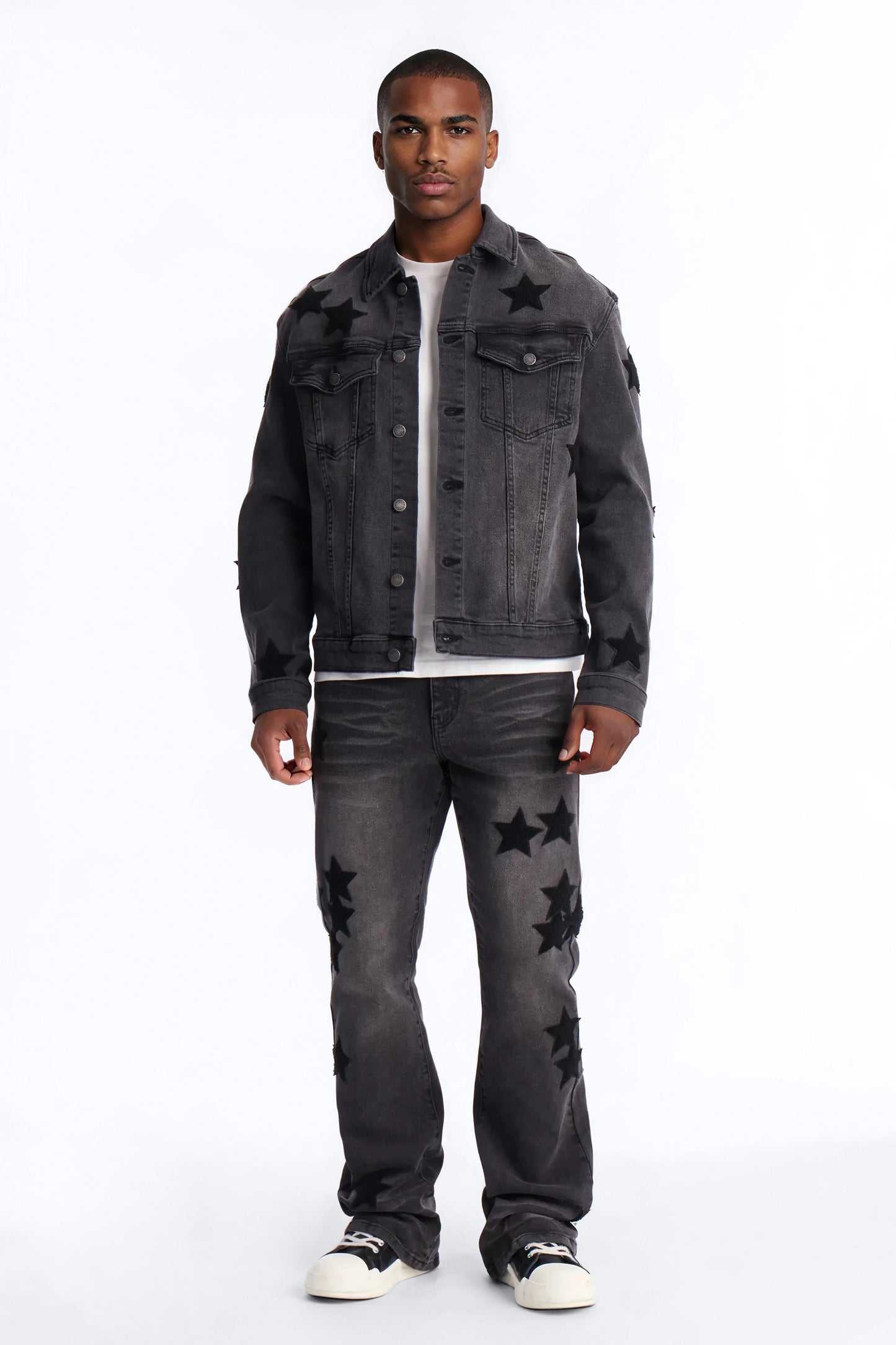Stellar Denim Trucker Jacket - Black Wash