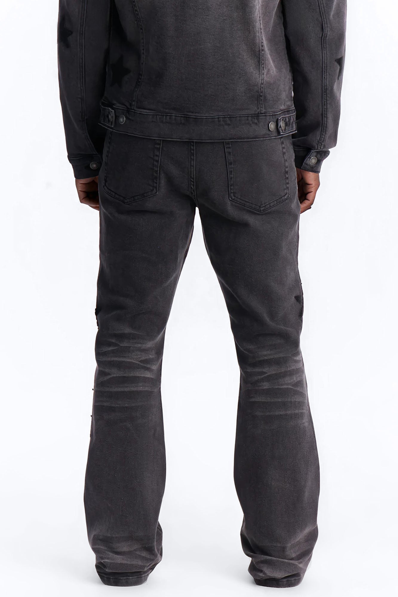Stacked Skinny Flare Stellar Jean - Black Wash