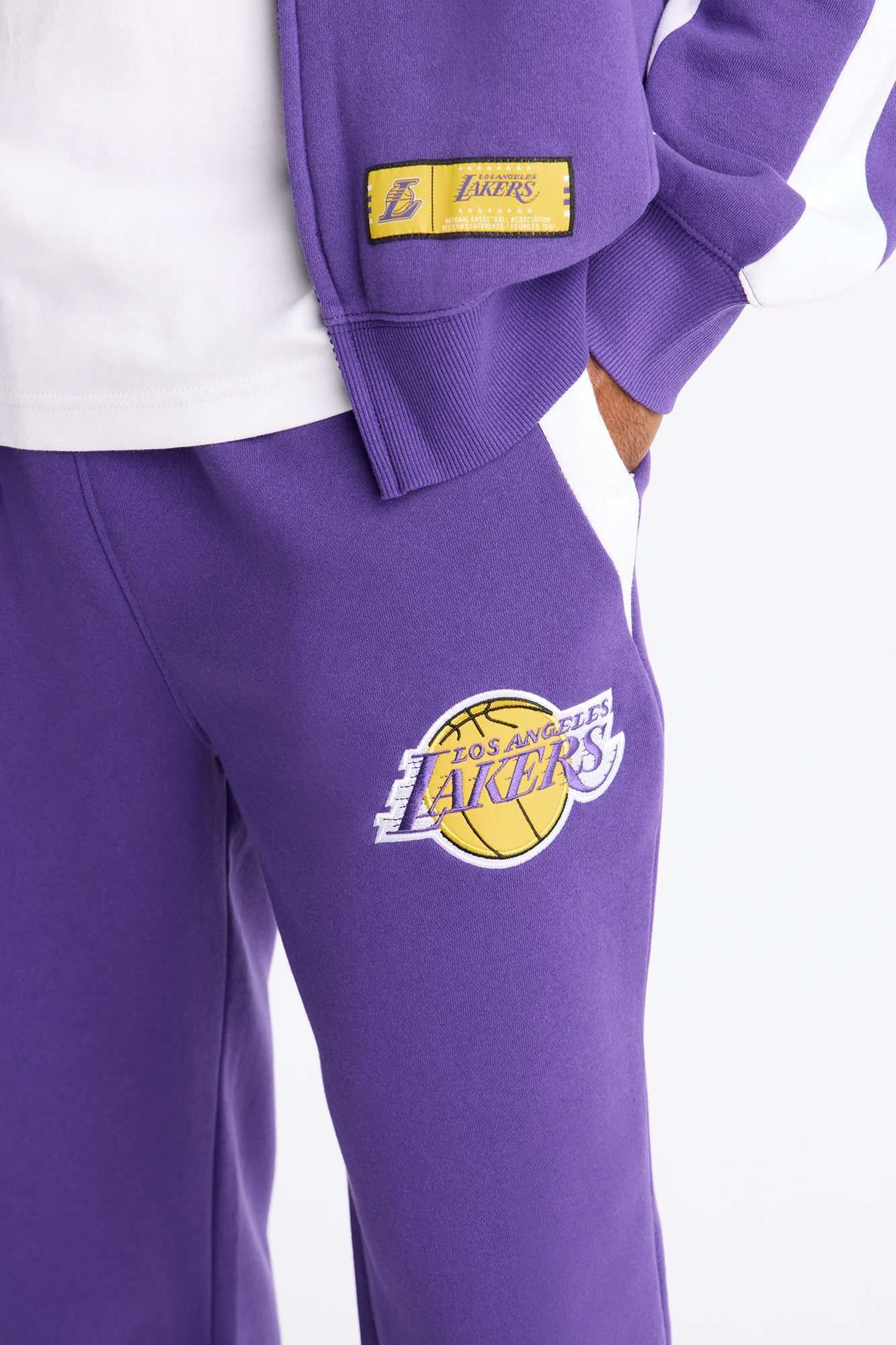 Lakers Wavey Wide Sweatpants - Purple