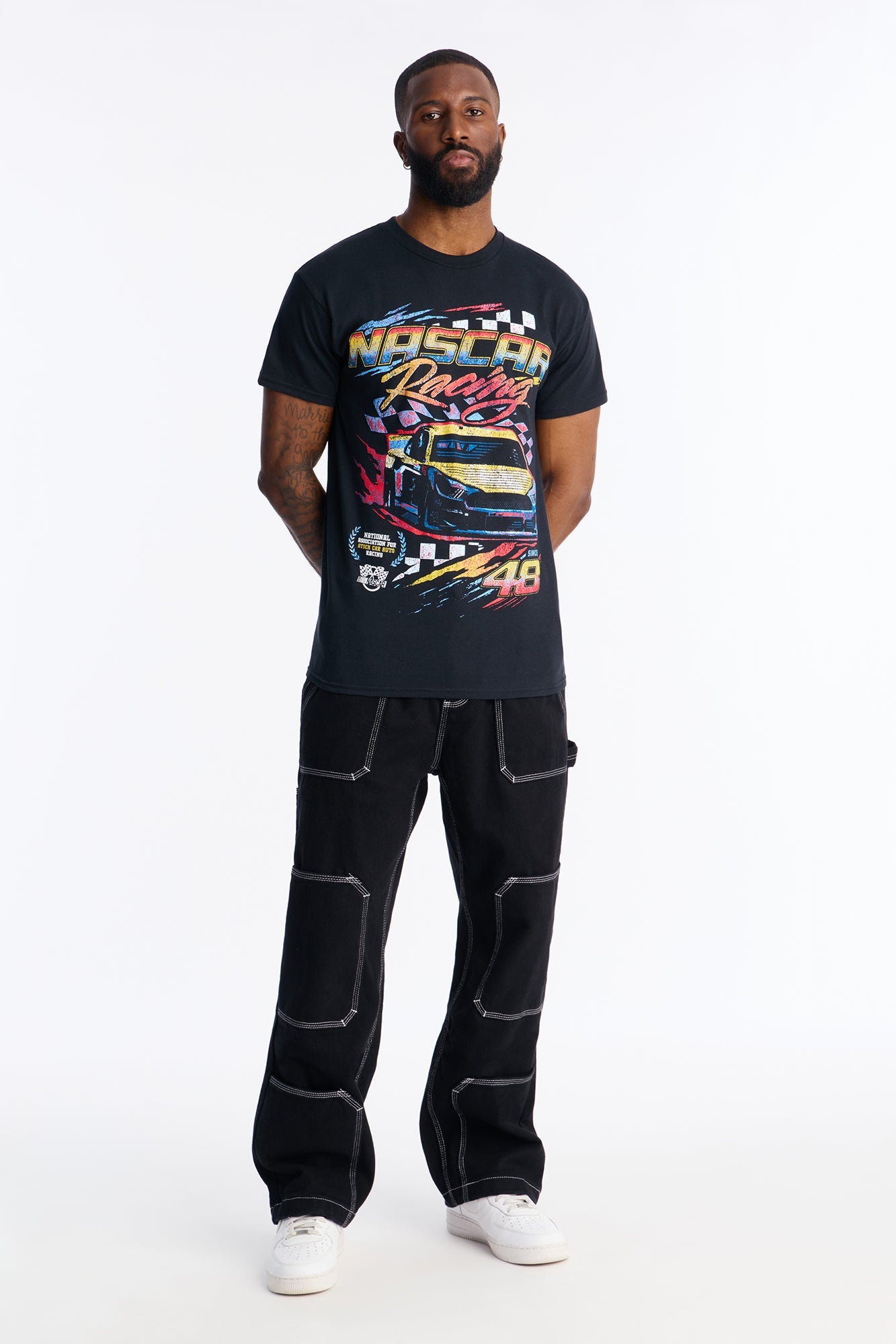 Nascar Vintage Racing Short Sleeve Tee - Black