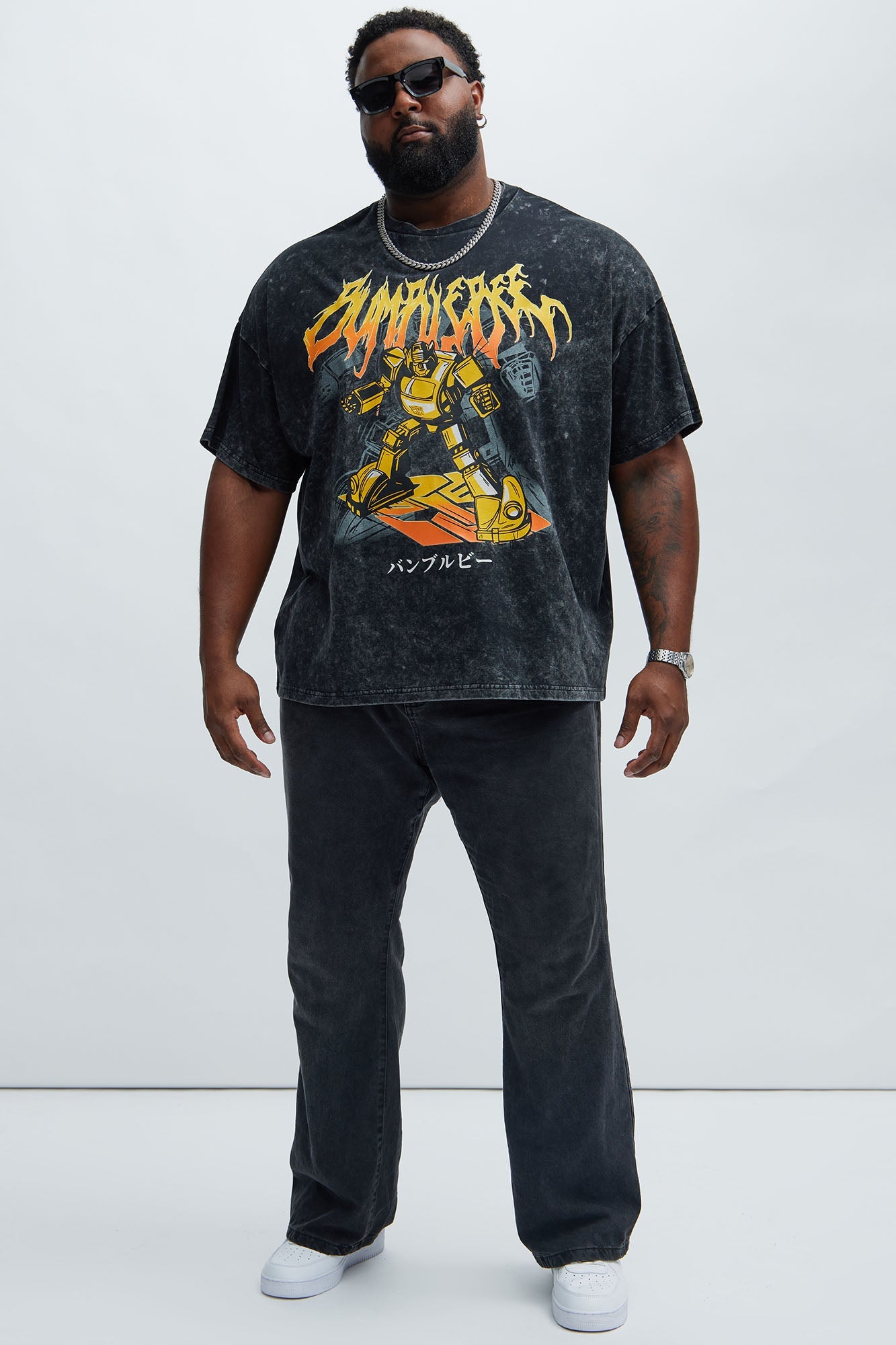 Transformers Bumblebee Oversized Short Sleeve Tee - Black