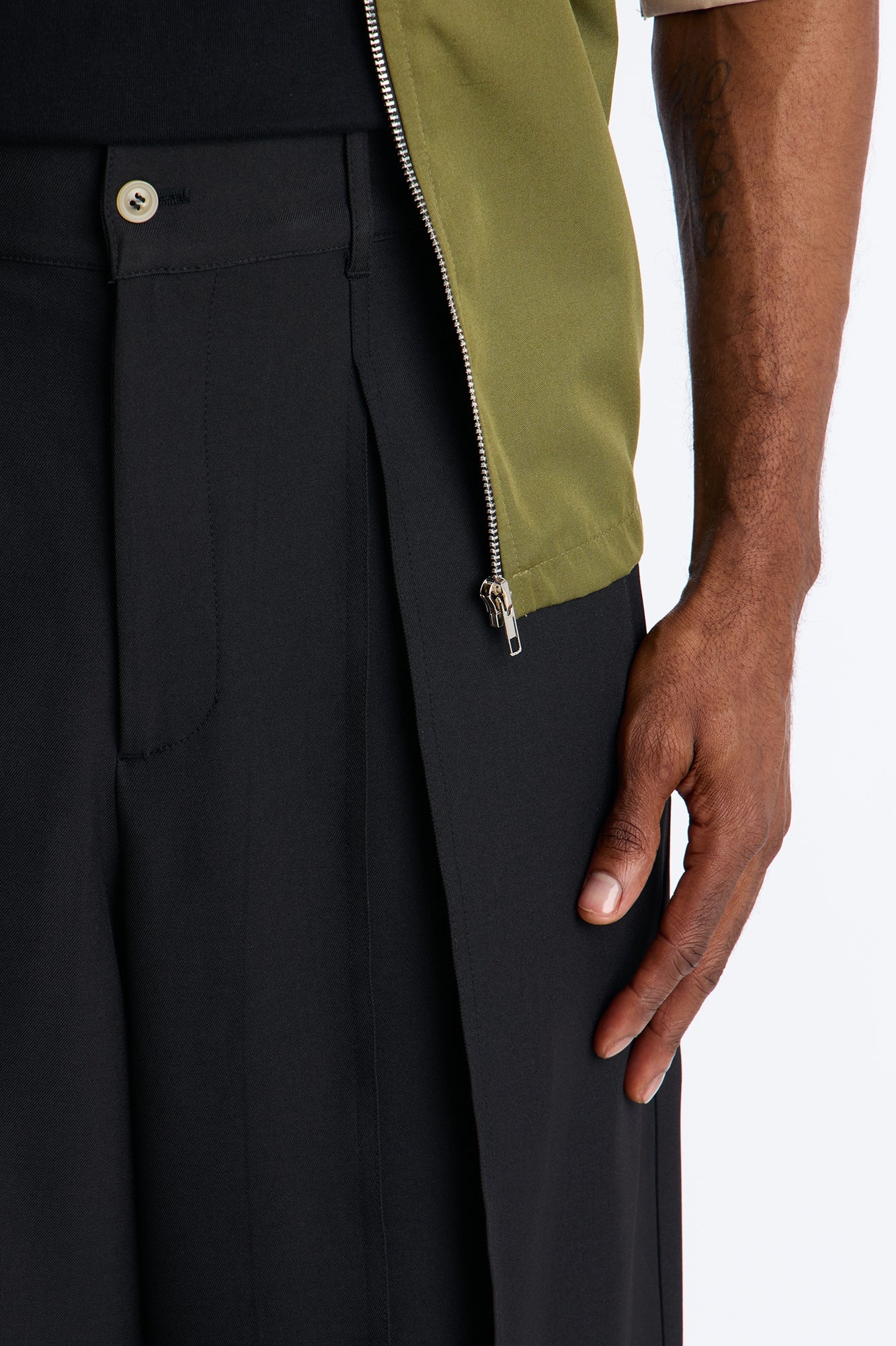 Baggy Pearson Wave Trouser - Black