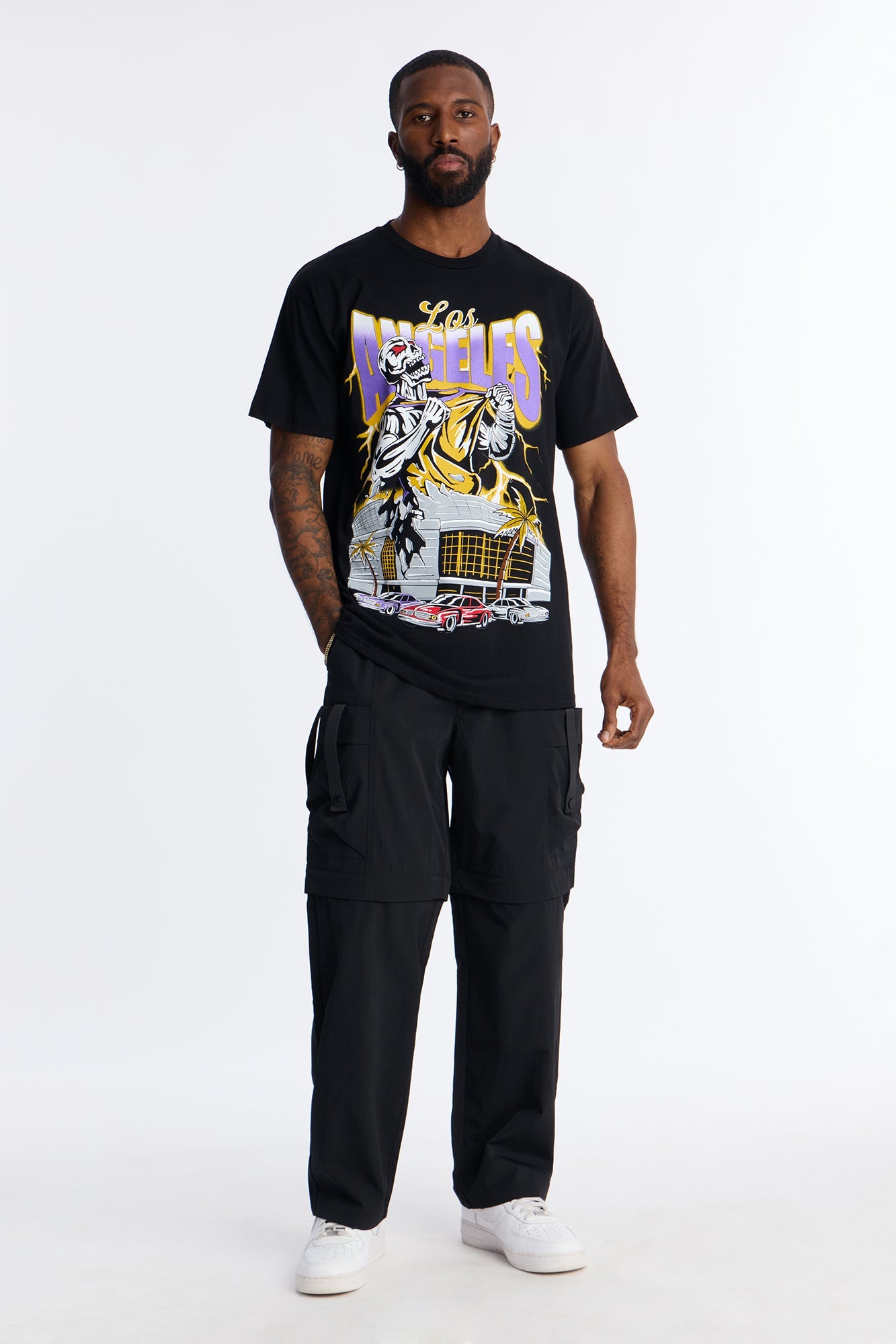Los Angeles Skullers Oversized Short Sleeve Tee - Black