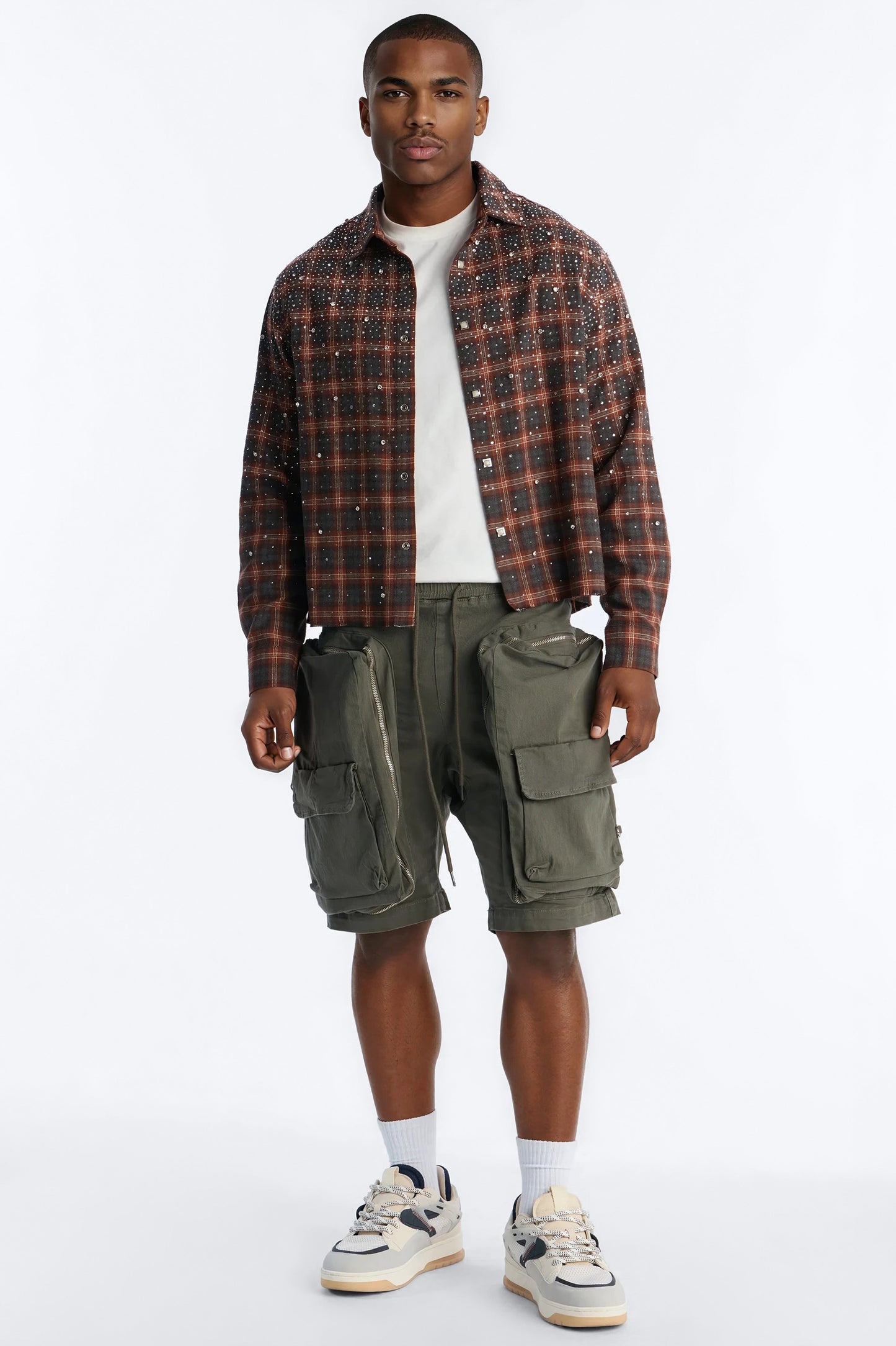 Oversized Maxed Out Utility Pocket Short - Olive