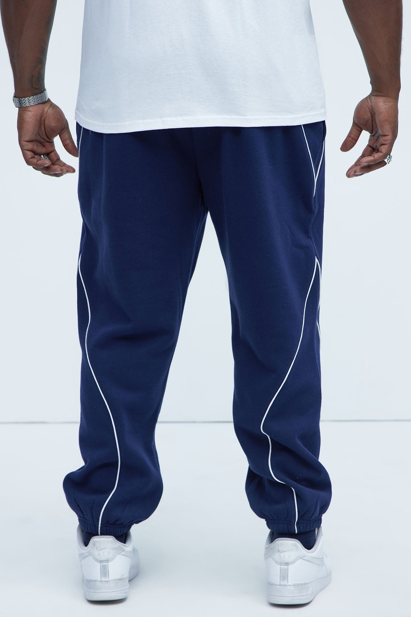 Tyson Piping Relaxed Jogger - Navy