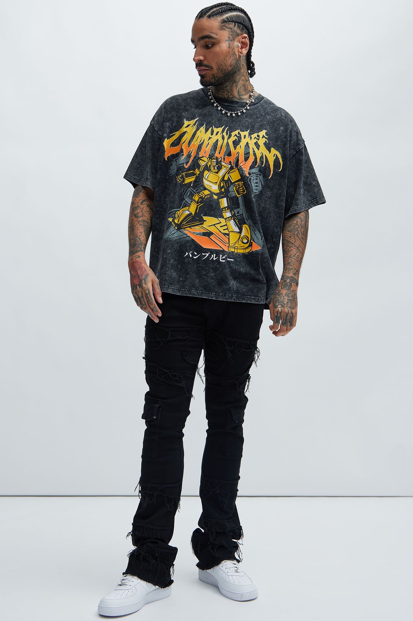 Transformers Bumblebee Oversized Short Sleeve Tee - Black