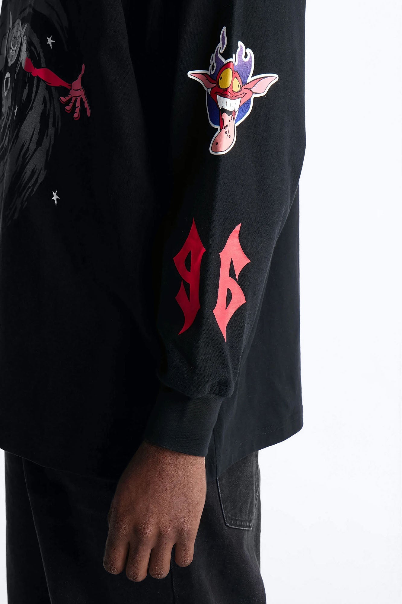 Space Jam Monstars Chrome Premium Long Sleeve Shirt - Black