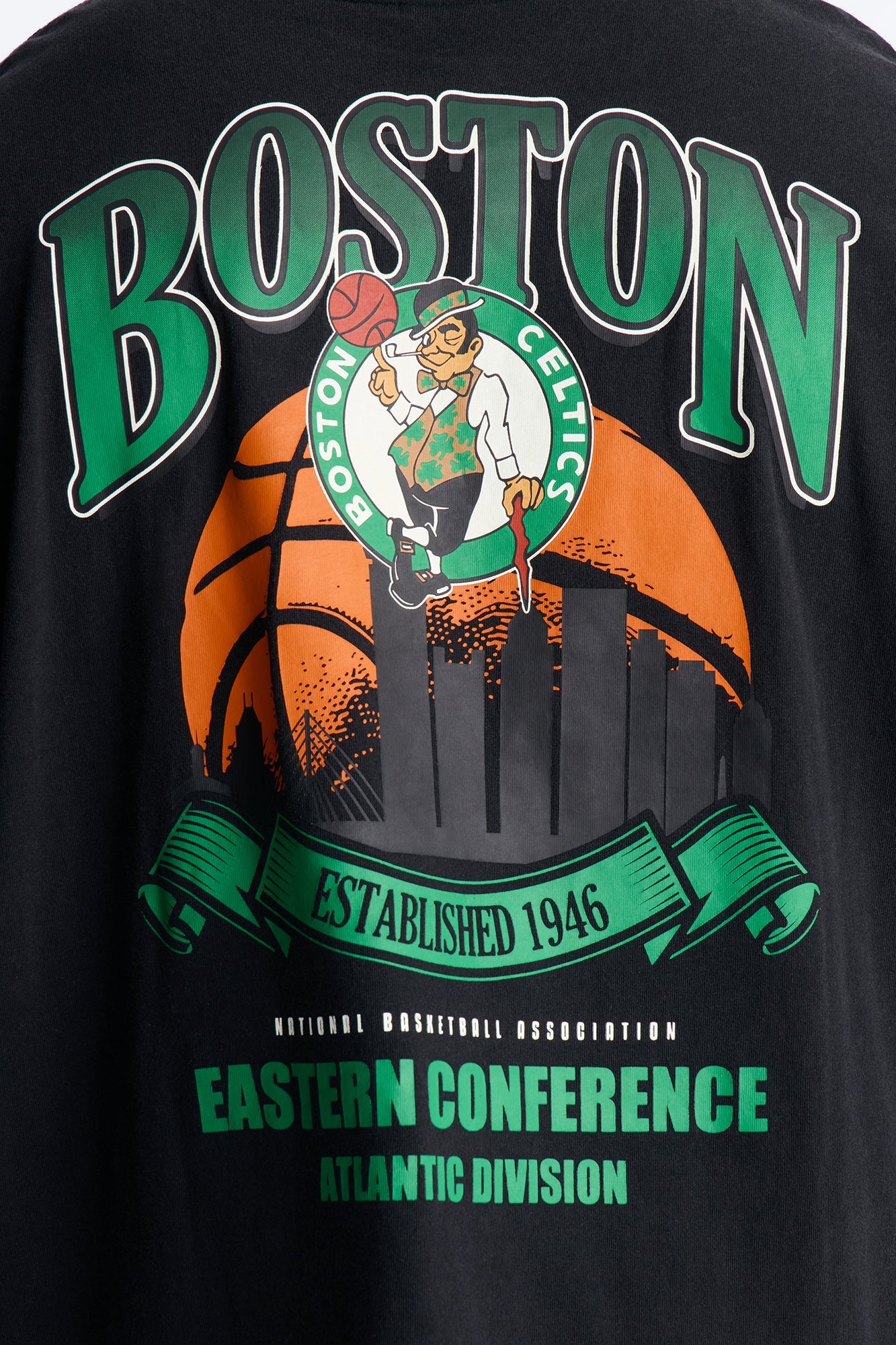 Celtics For The City Short Sleeve Tee - Black Wash