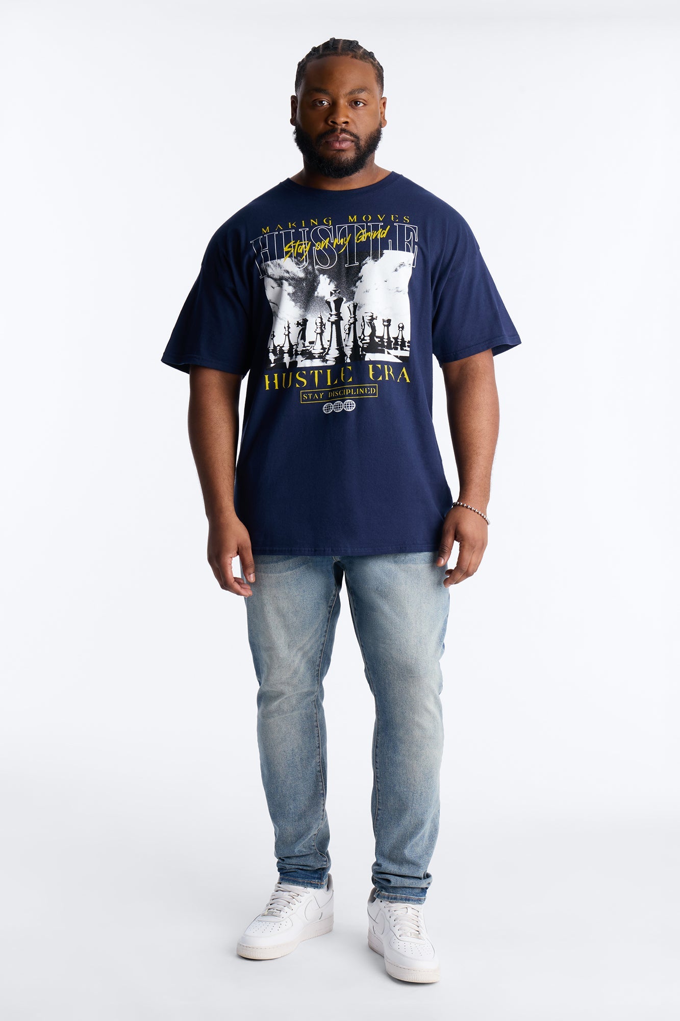Hustle Era Short Sleeve Tee - Navy