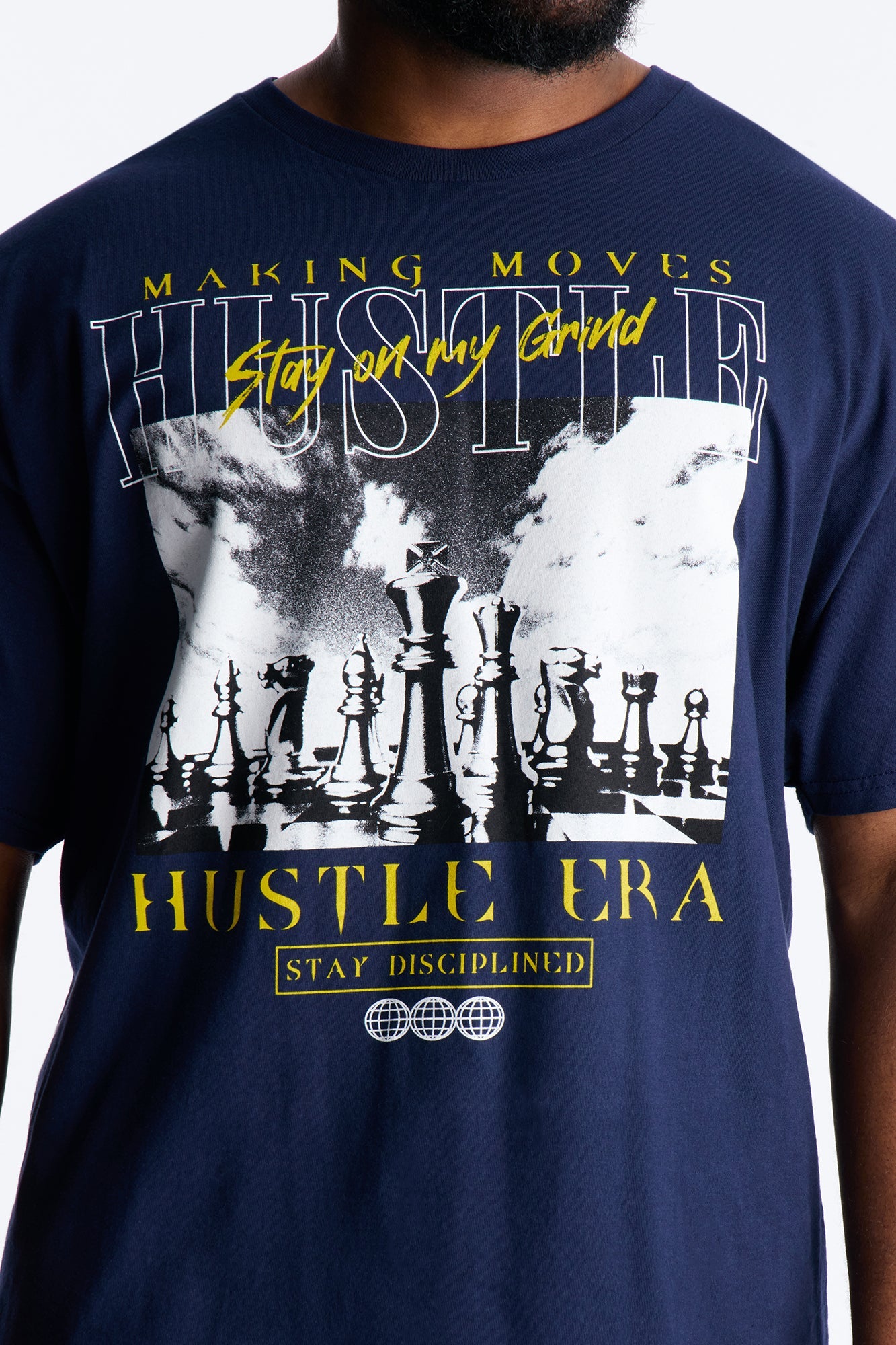Hustle Era Short Sleeve Tee - Navy