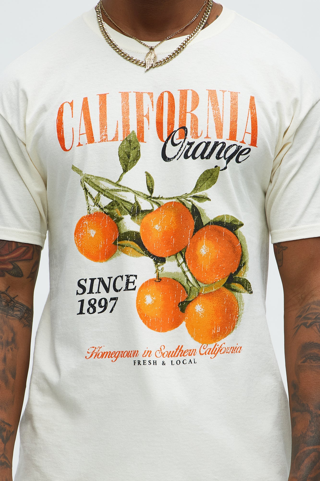 California Orange 1897 Short Sleeve Tee - Natural