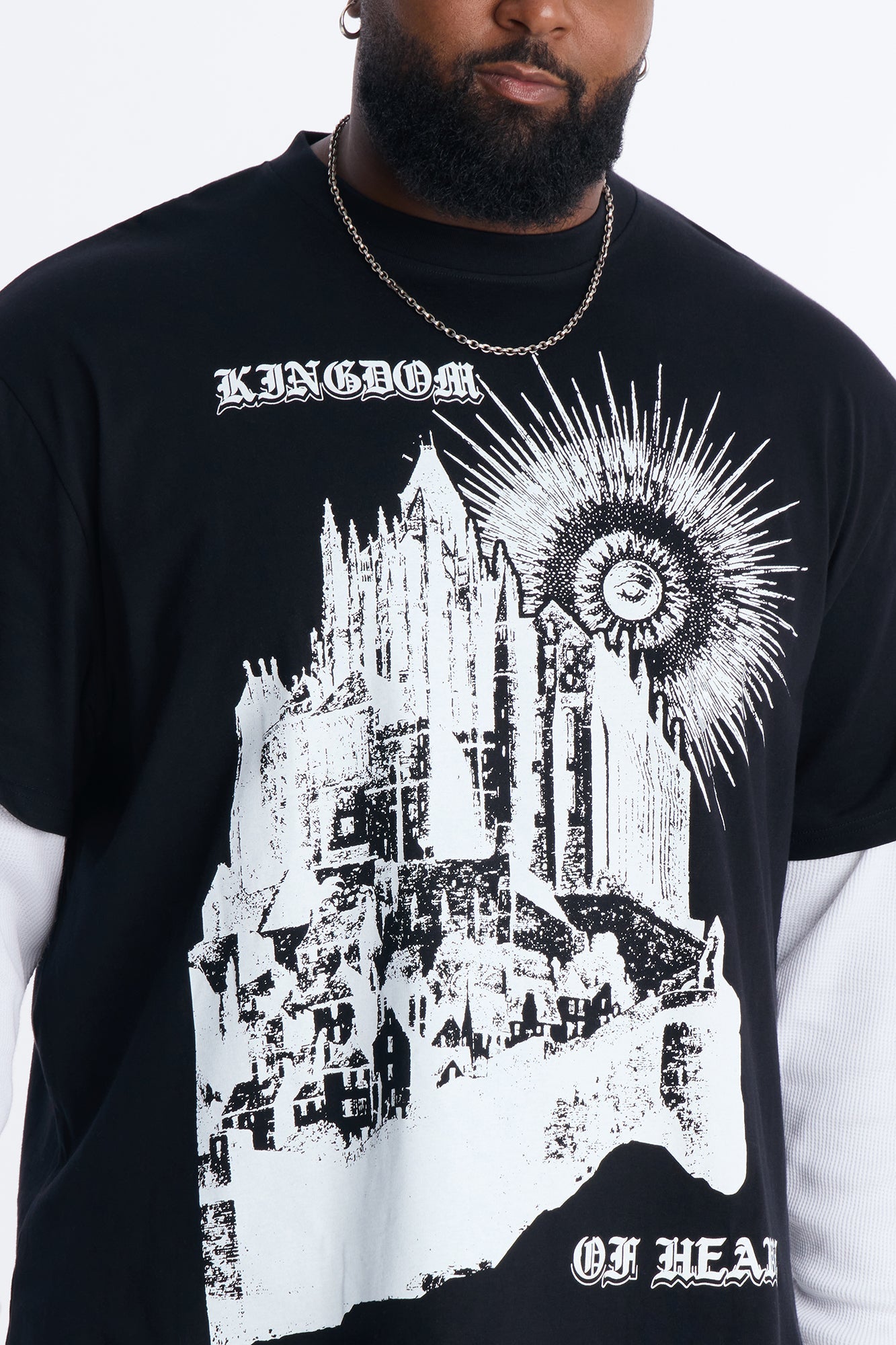 Twofer Kingdom Of Heaven Long Sleeve Tee - Black