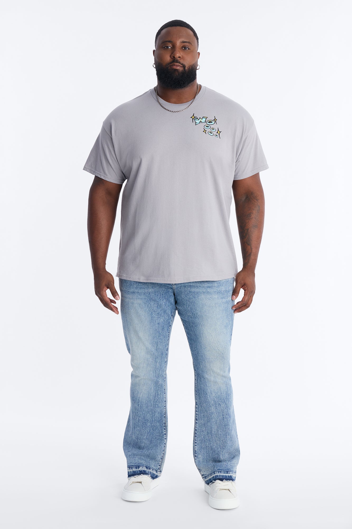 Stacked Skinny Flare Vault Jean - Light Blue Wash