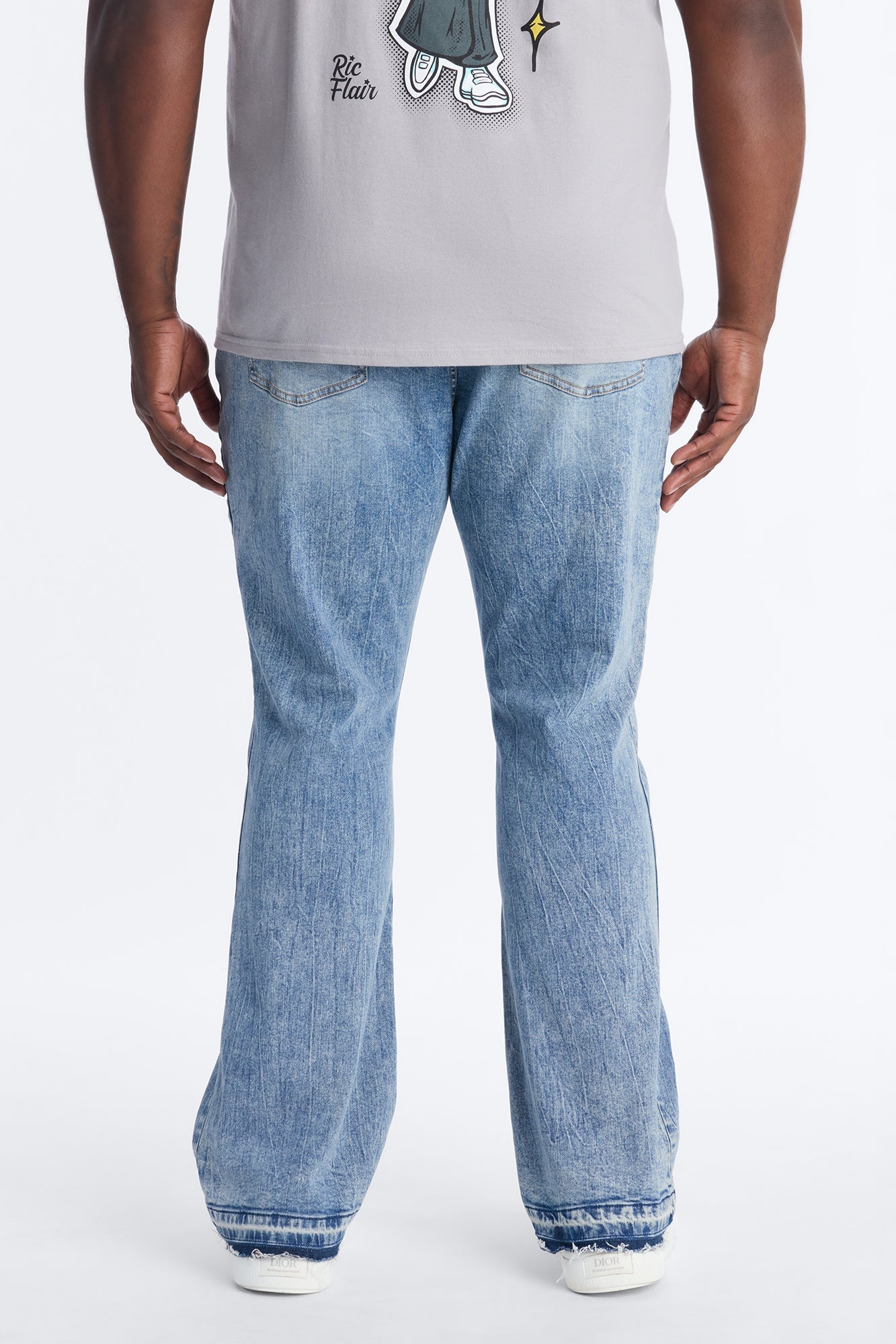 Stacked Skinny Flare Vault Jean - Light Blue Wash