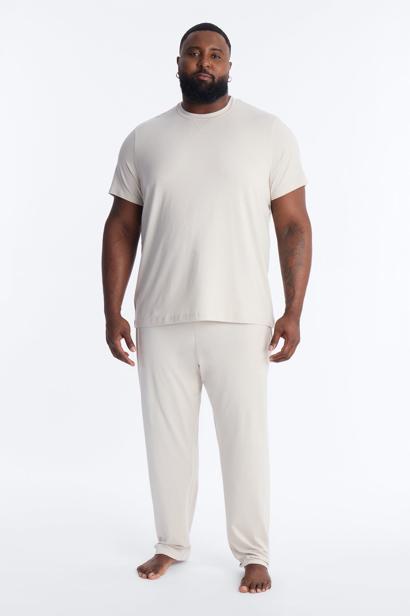 Essential Modal Lounge Short Sleeve Tee - Stone