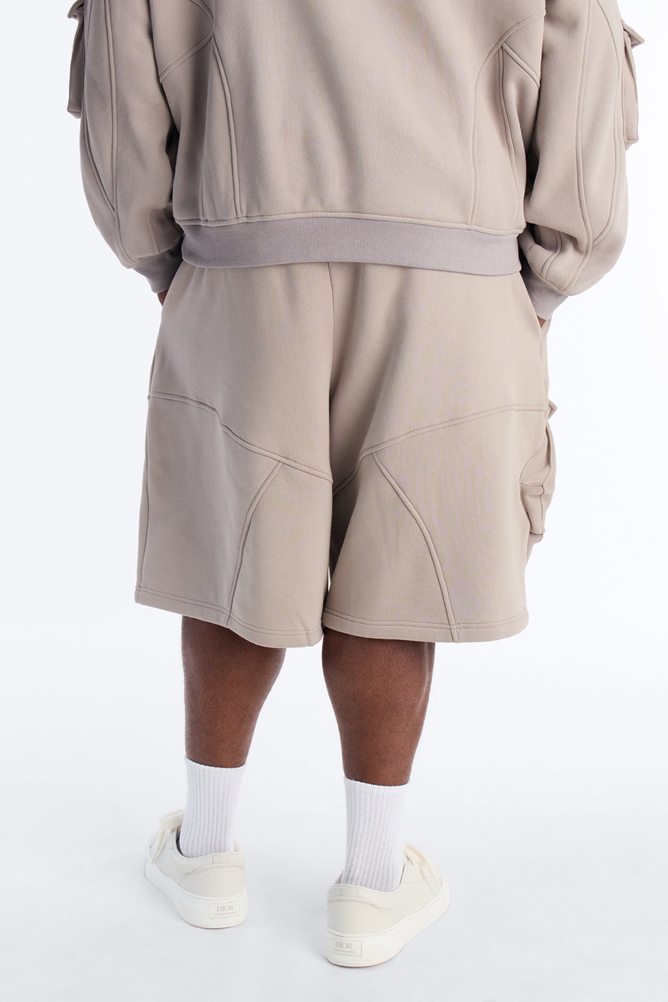 Baggy Chaos Cargo Sweatshort - Grey
