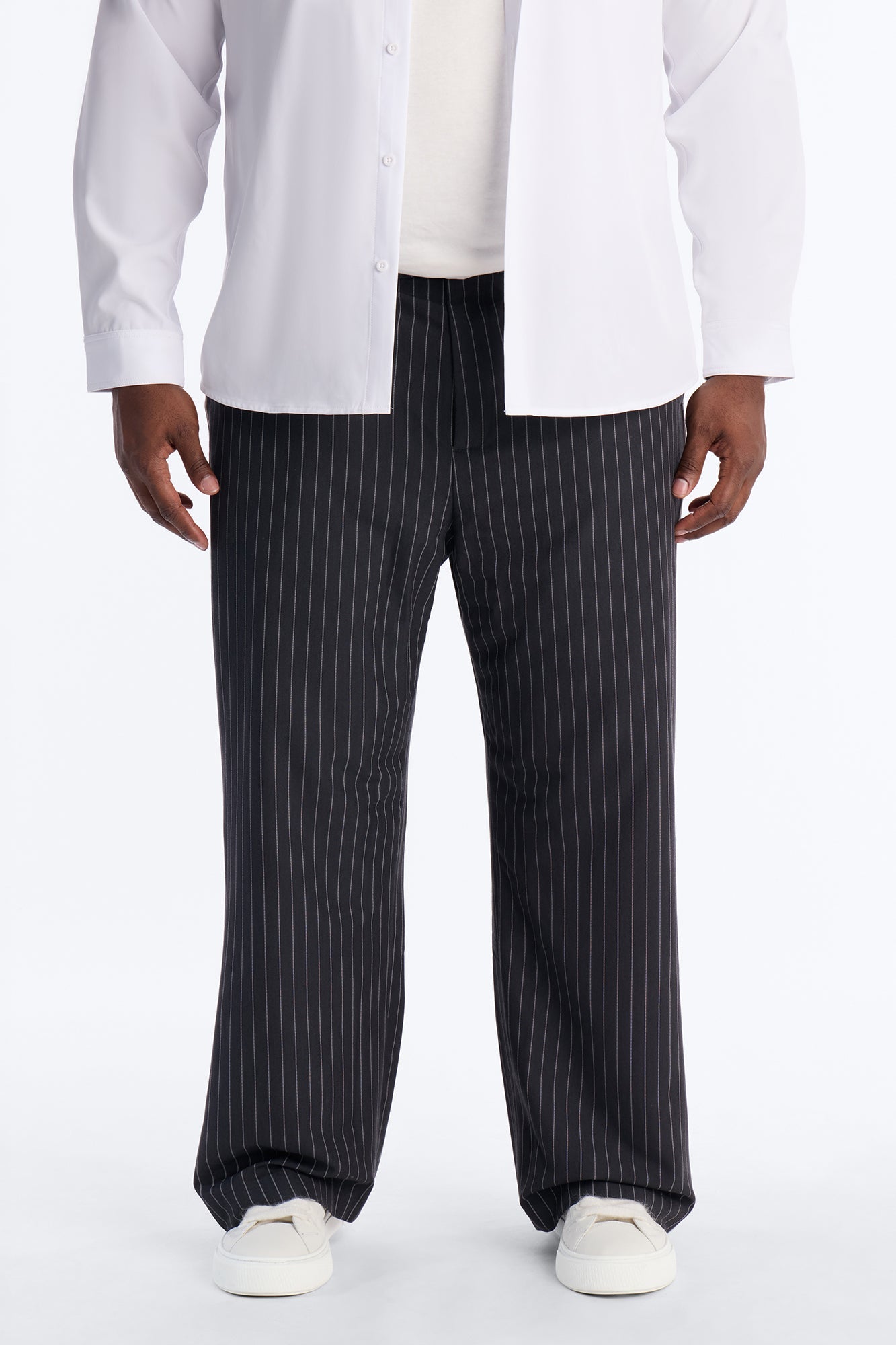 Baggy Elevated Side Stripe Trouser - Black