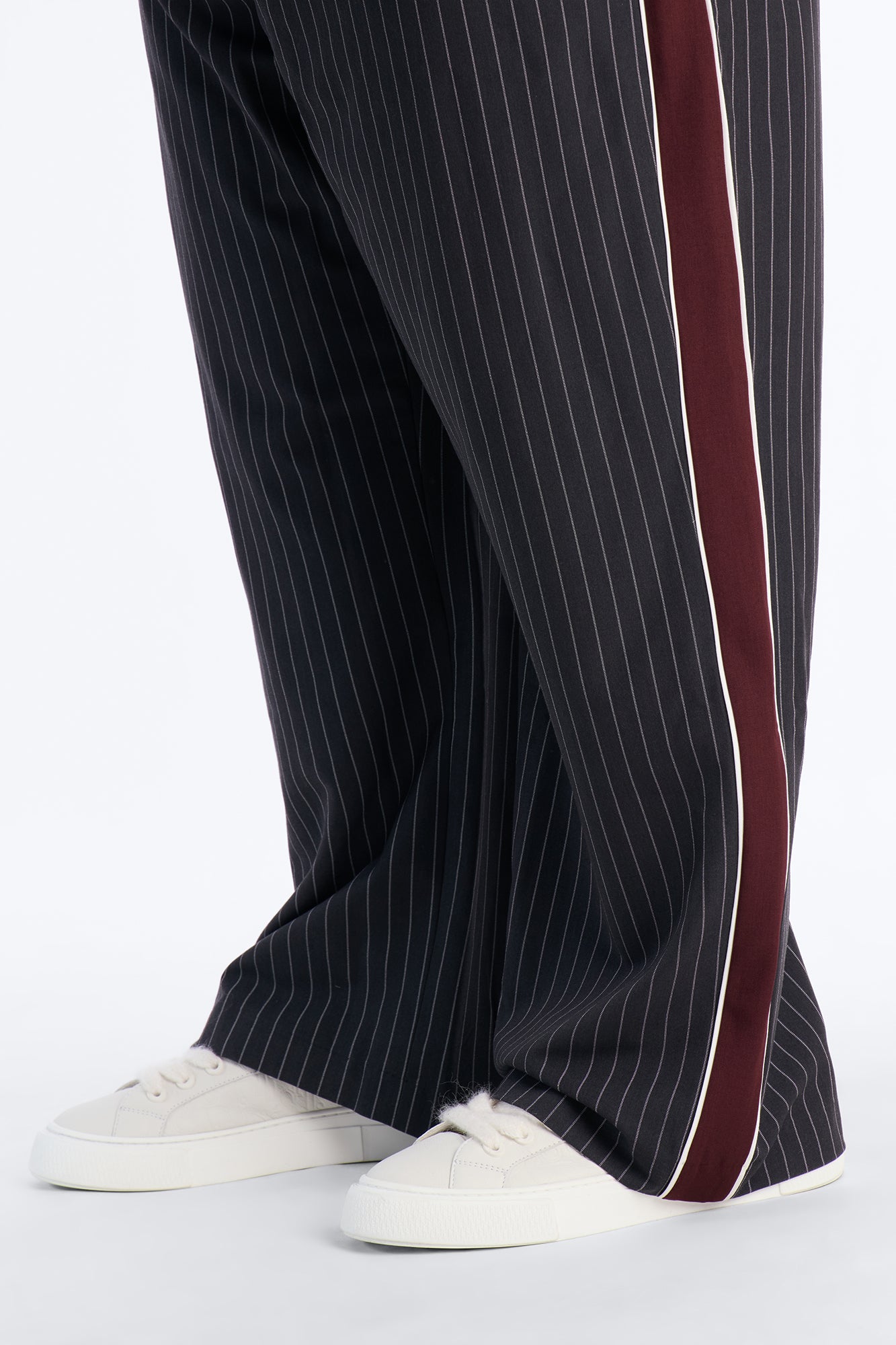 Baggy Elevated Side Stripe Trouser - Black