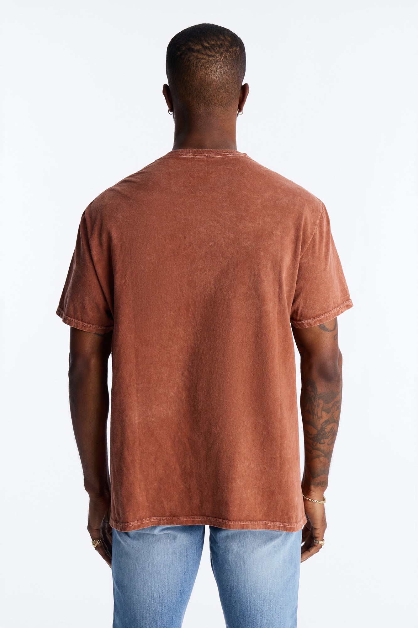 Whitney Houston Mineral Wash Graphic Short Sleeve Tee - Brown