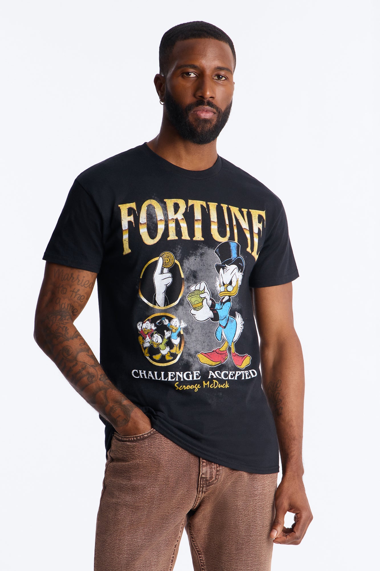 Scrooge McDuck Hustle Short Sleeve Tee - Black