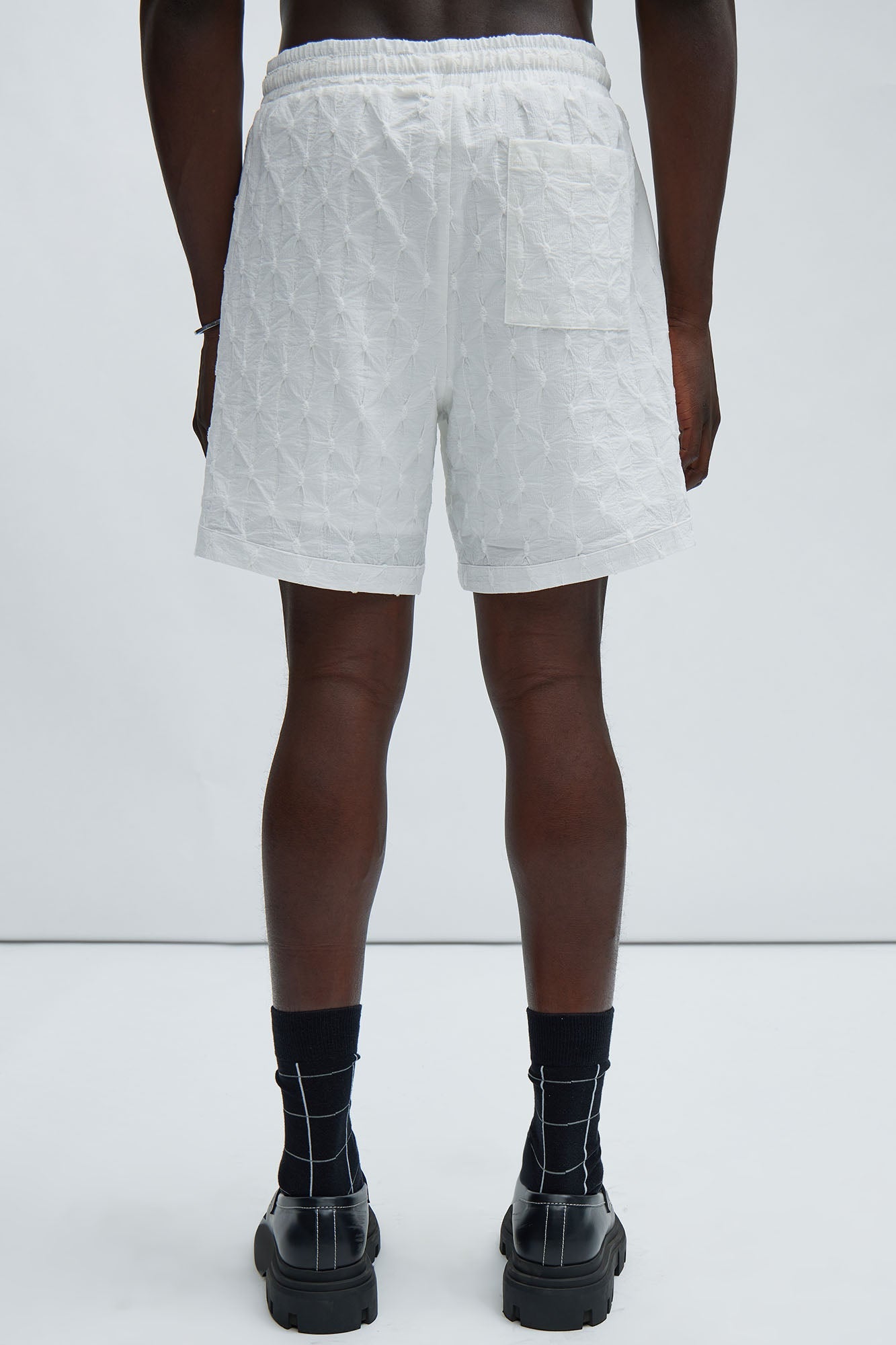 Atticus Textured Warmup Shorts - White
