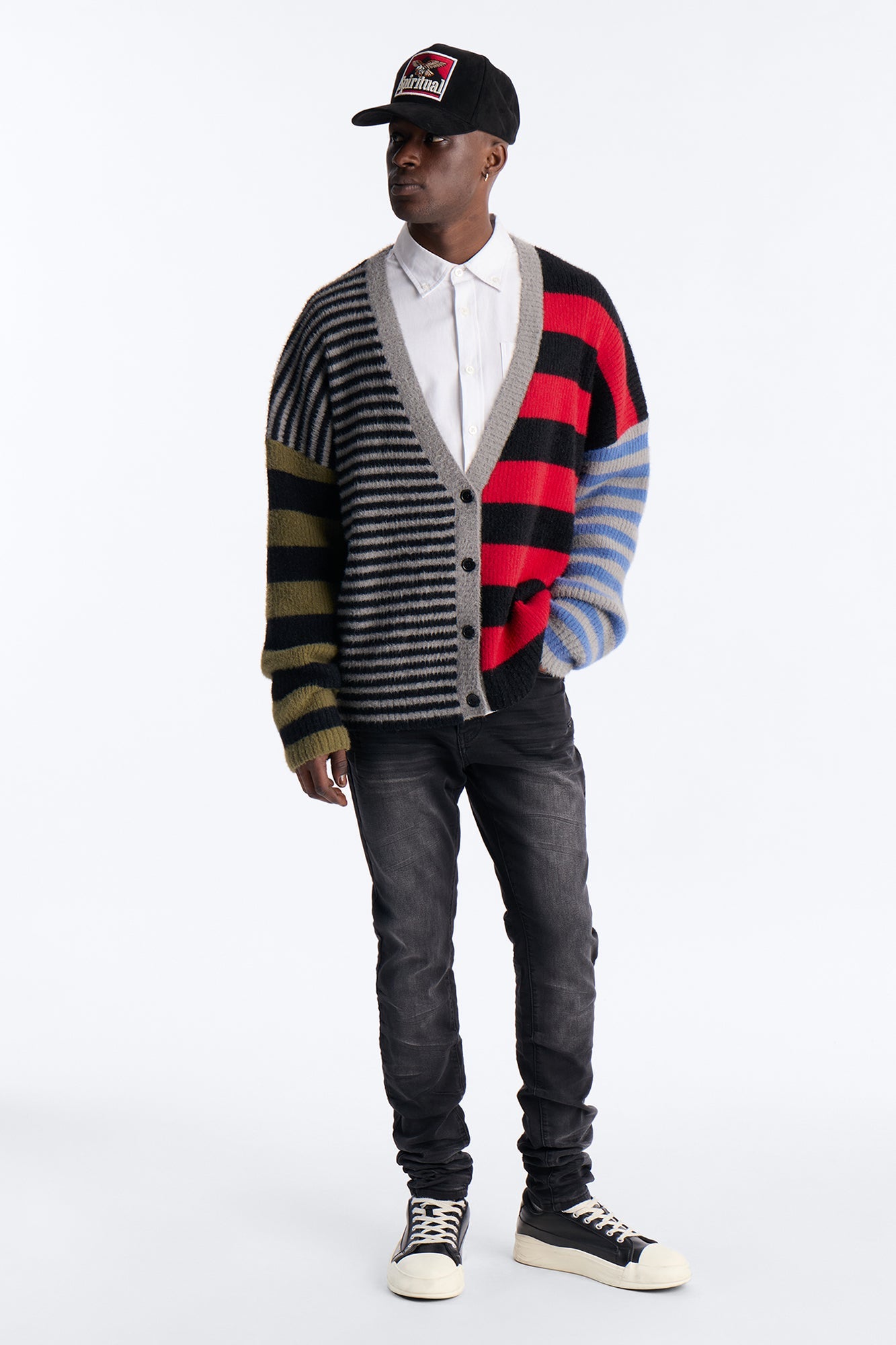 Wild Thing Stripe Knit Cardigan Sweater - Multi Color