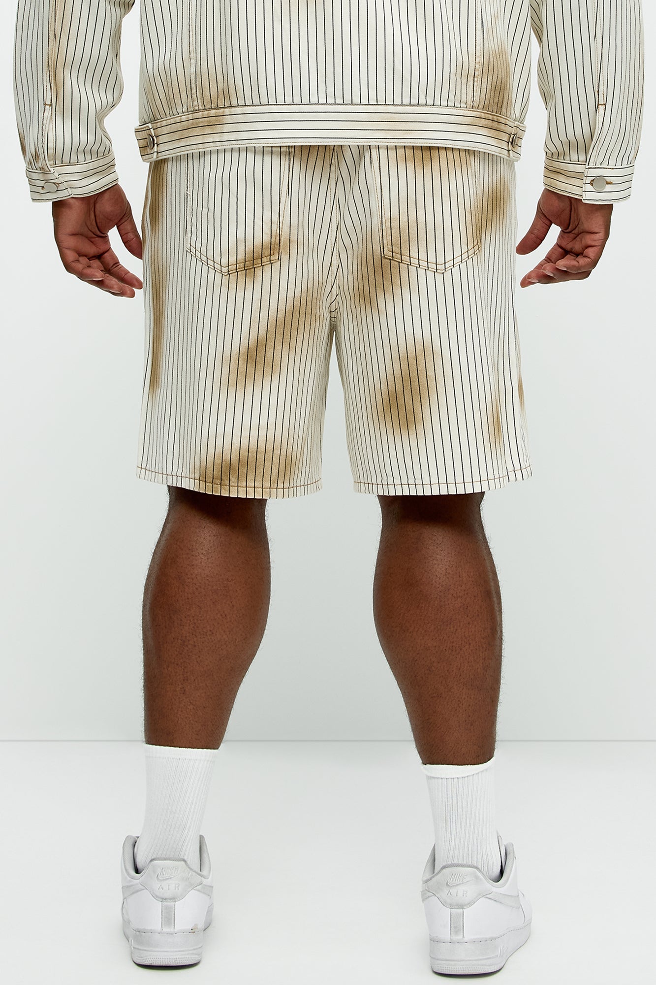 Byron Striped Relaxed Shorts - Cream/combo