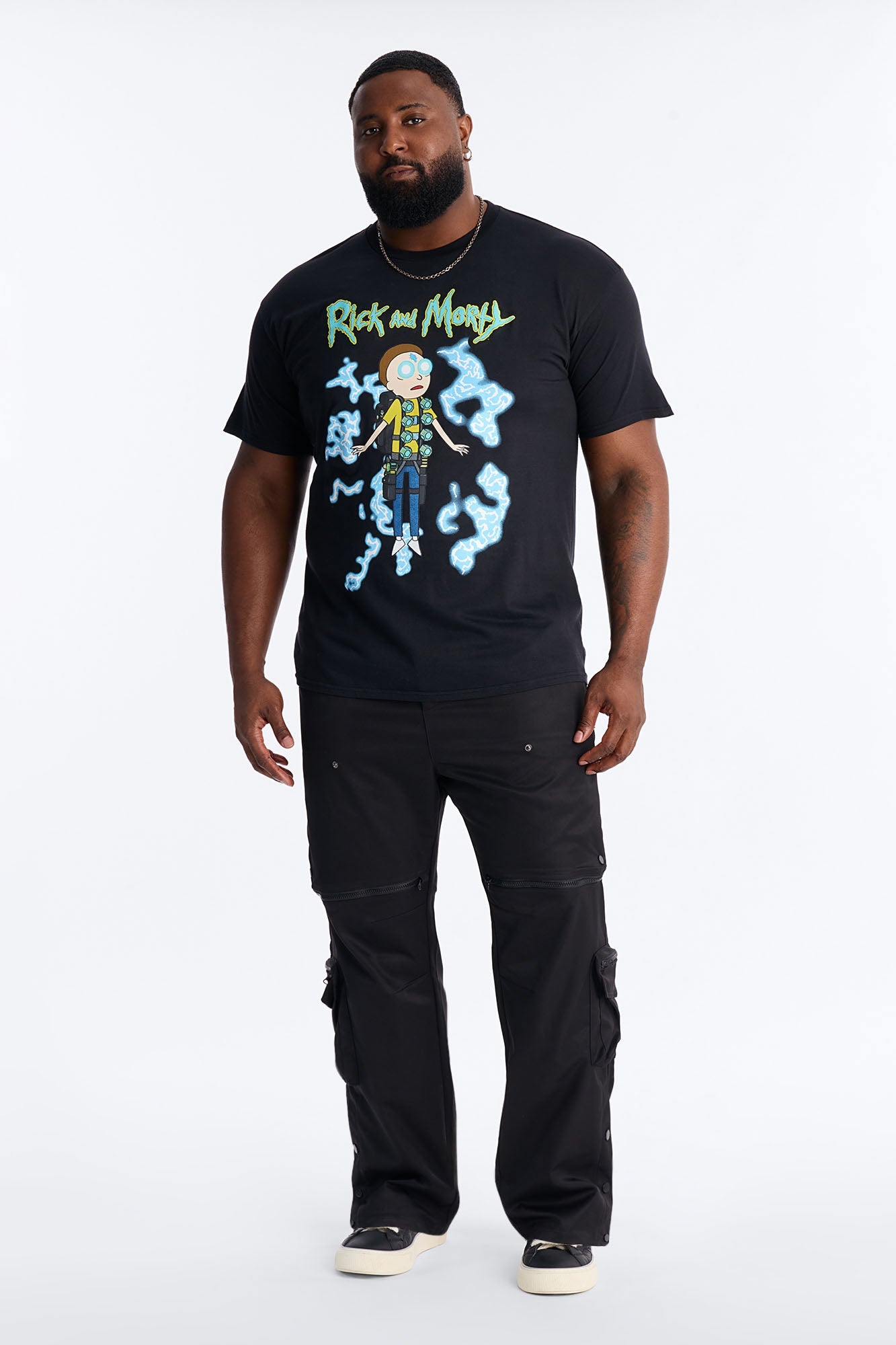 Rick And Morty RICK HAS THE POWER Short Sleeve Tee - Black