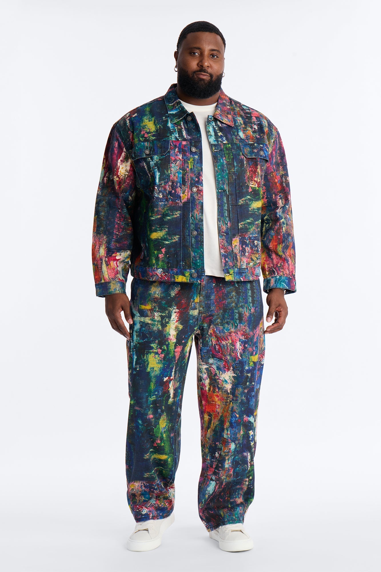 Baggy On The Gogh Painted Jean - Multi Color