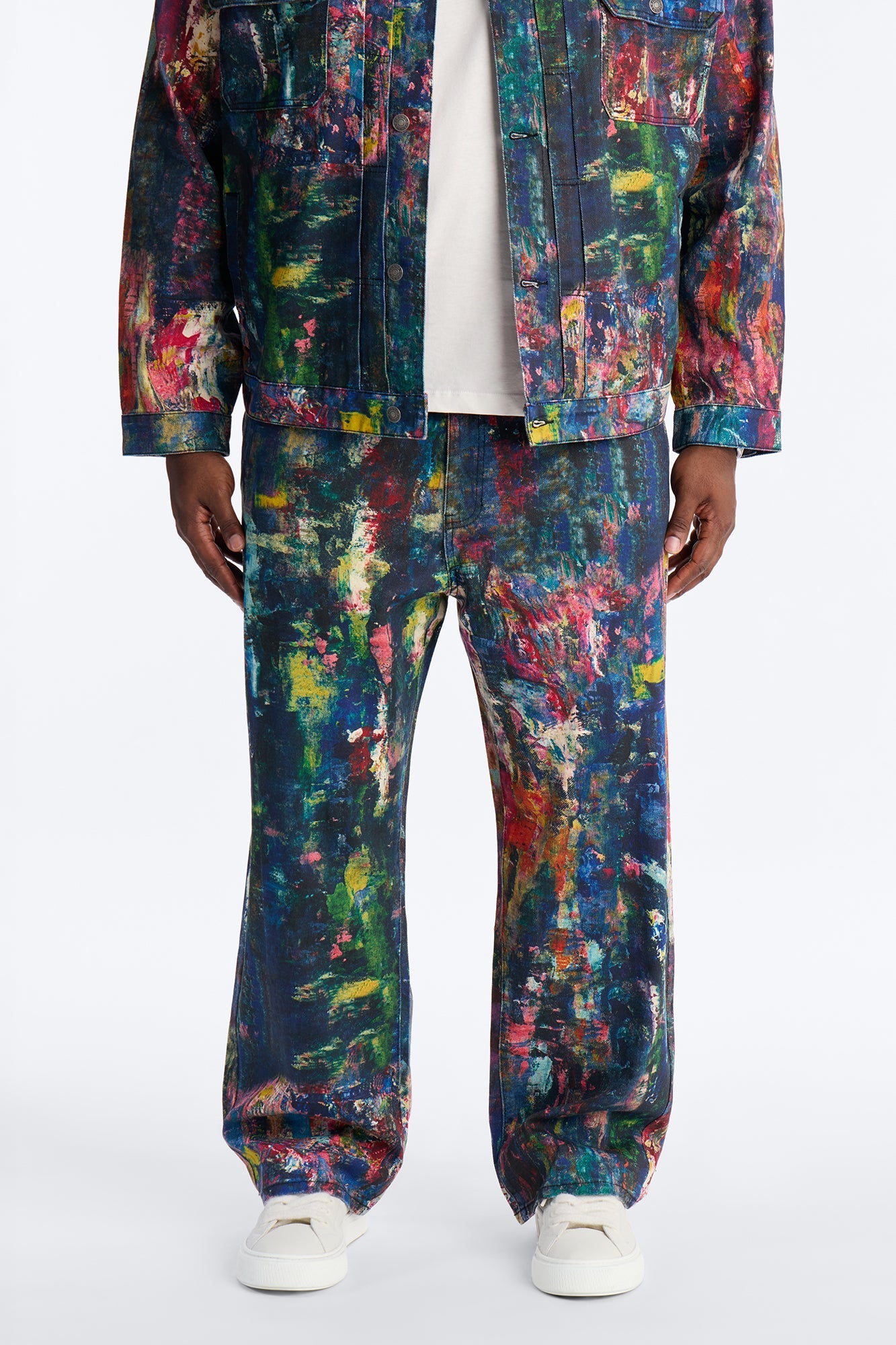 Baggy On The Gogh Painted Jean - Multi Color