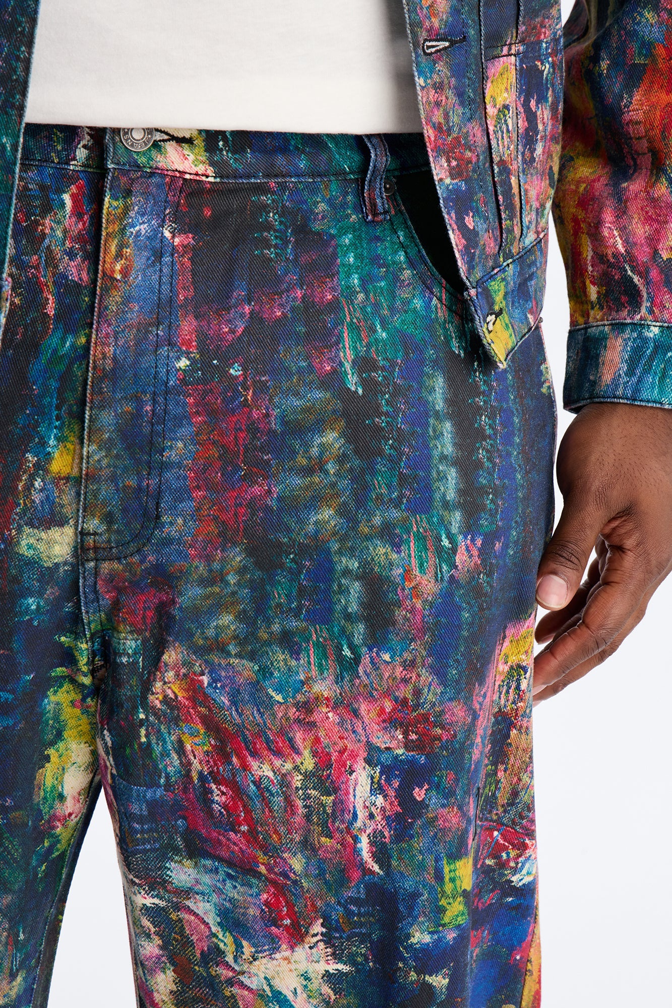 Baggy On The Gogh Painted Jean - Multi Color