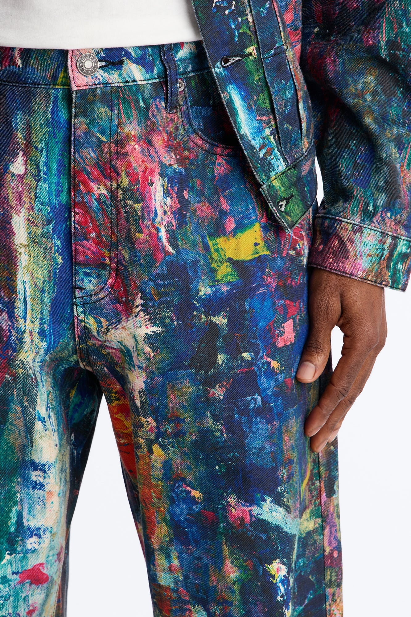 Baggy On The Gogh Painted Jean - Multi Color