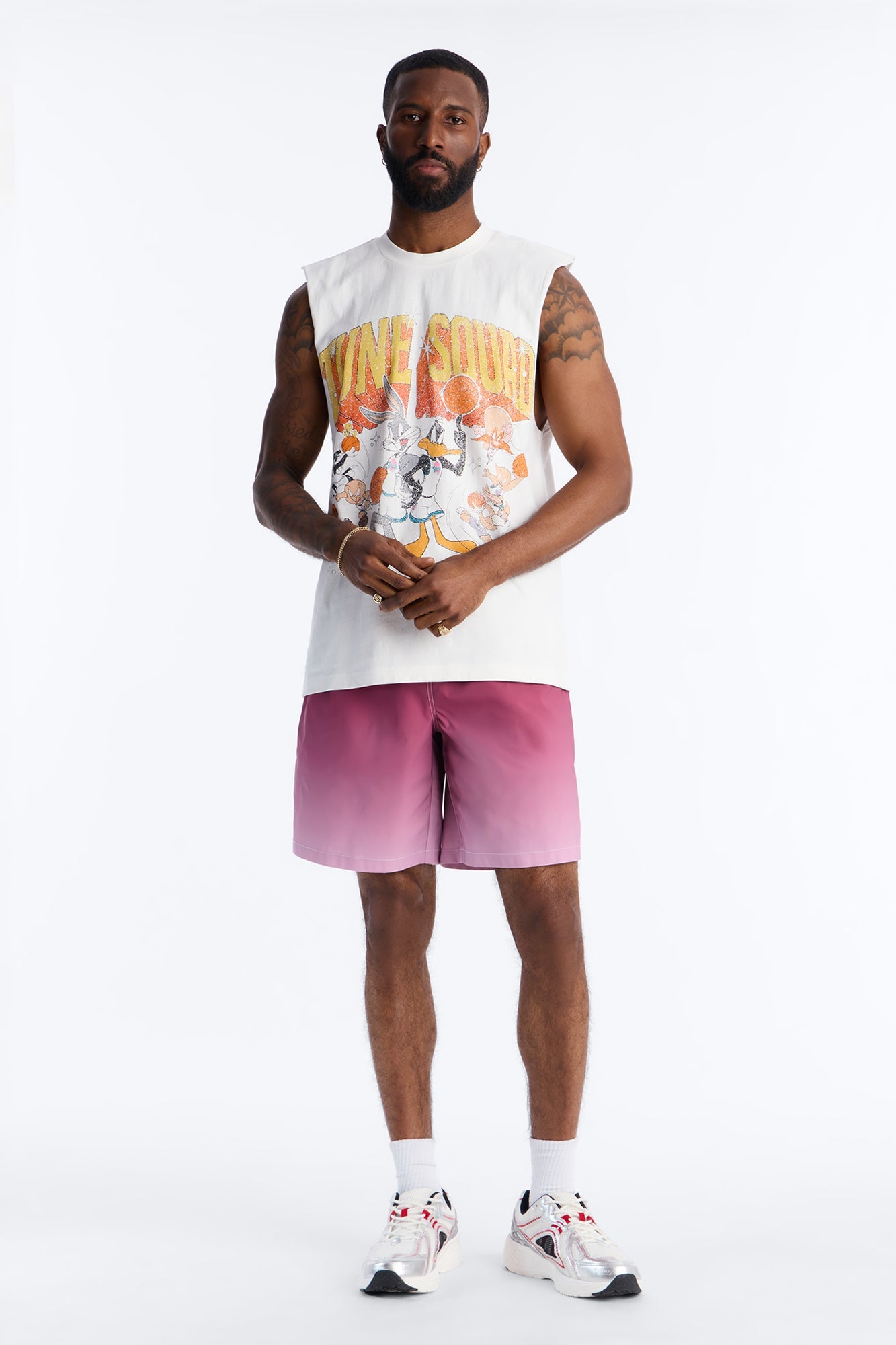 Relaxed Fade Away Ombre Short - Purple