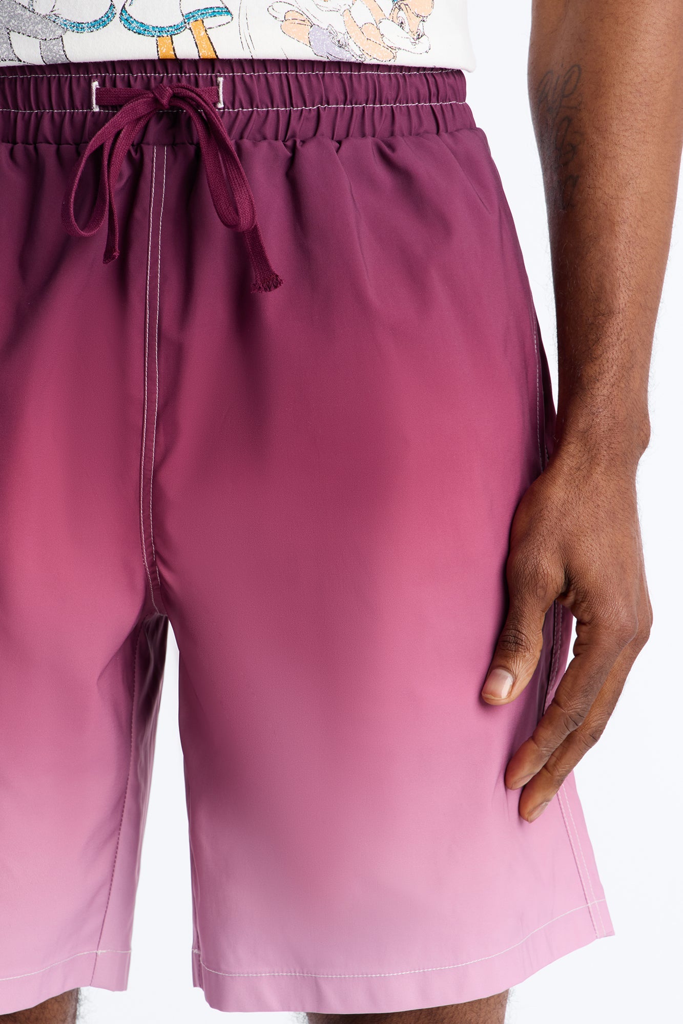 Relaxed Fade Away Ombre Short - Purple