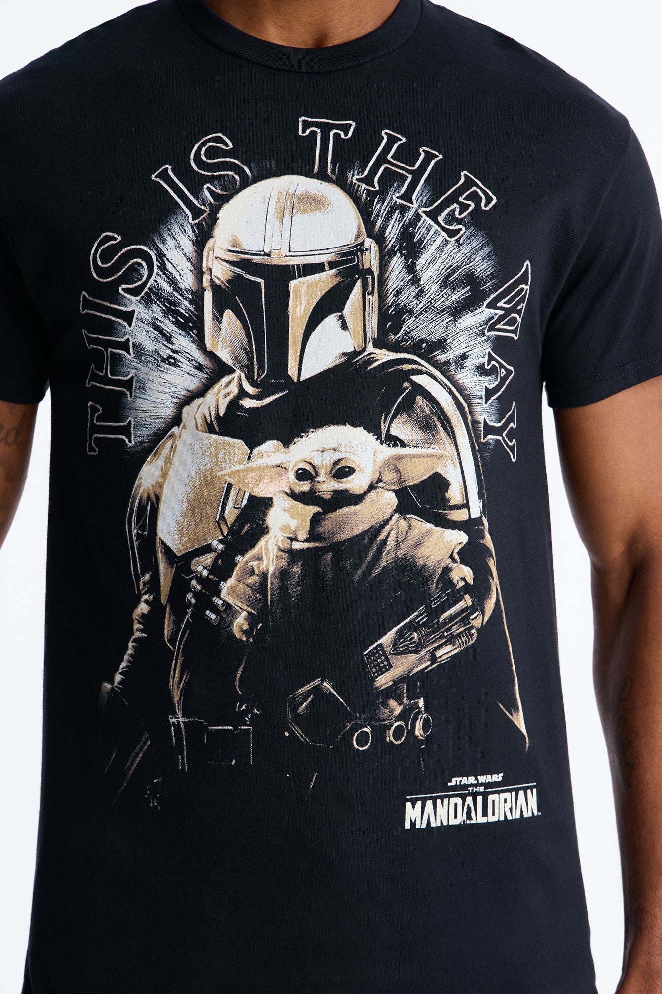 Star Wars The Mandalorian And Grogu Short Sleeve Tee - Black