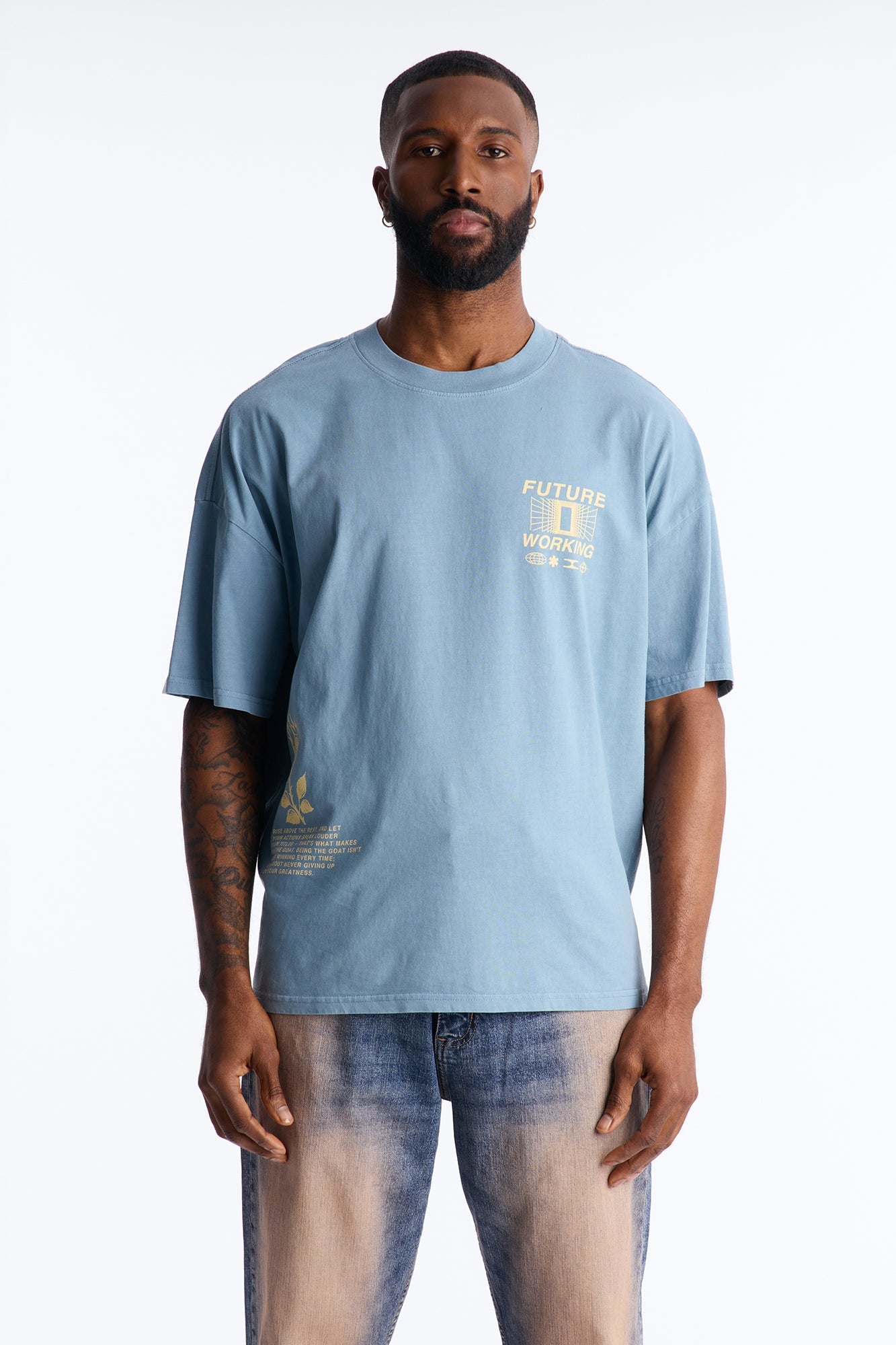 Future Working Boxy Short Sleeve Tee - Indigo