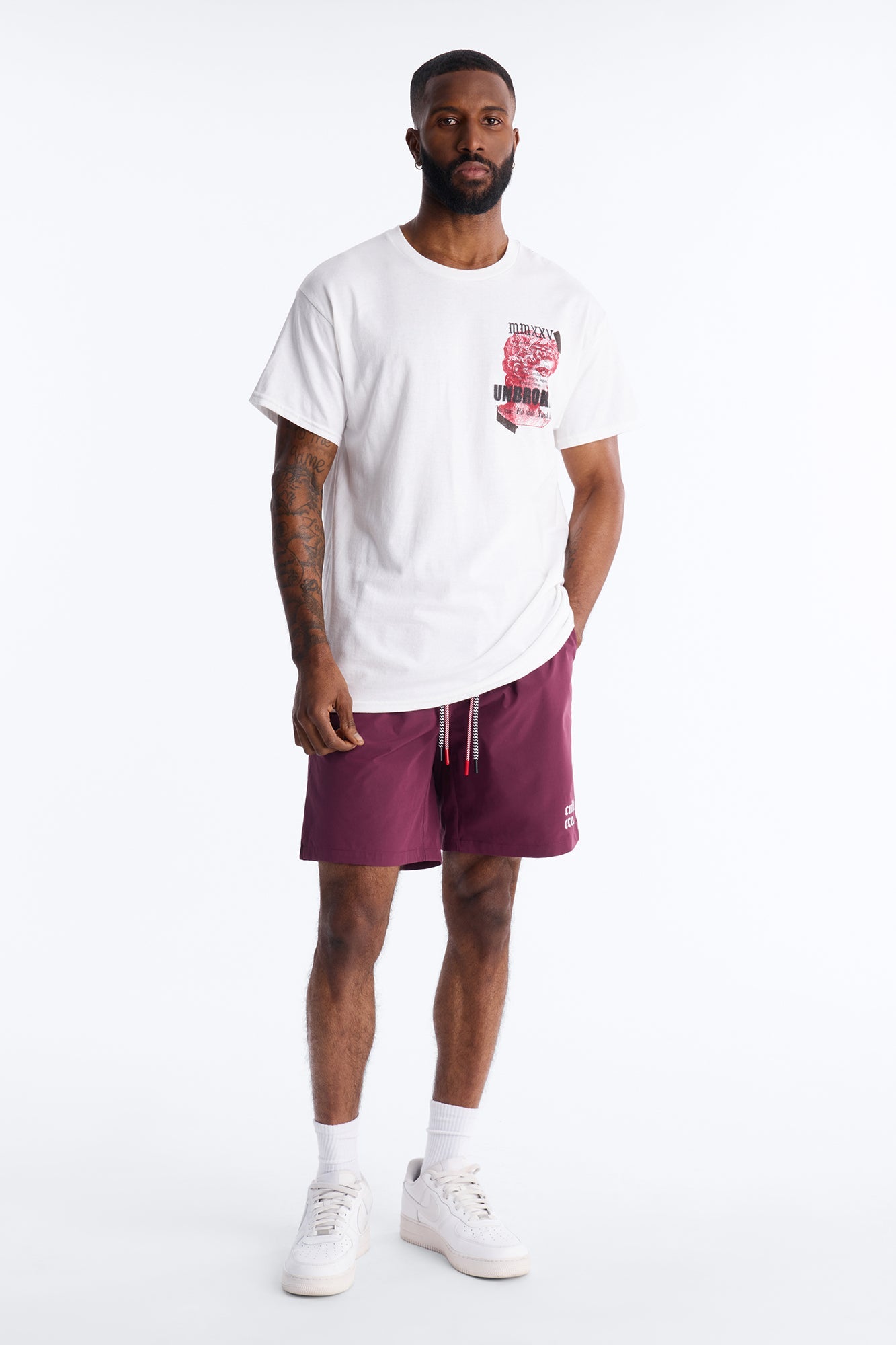 Unbroken And Focused Oversized Short Sleeve Tee - White
