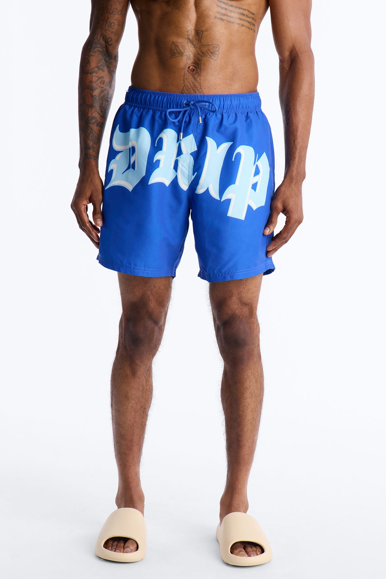 All The Drip Swim Trunk 7″ - Blue