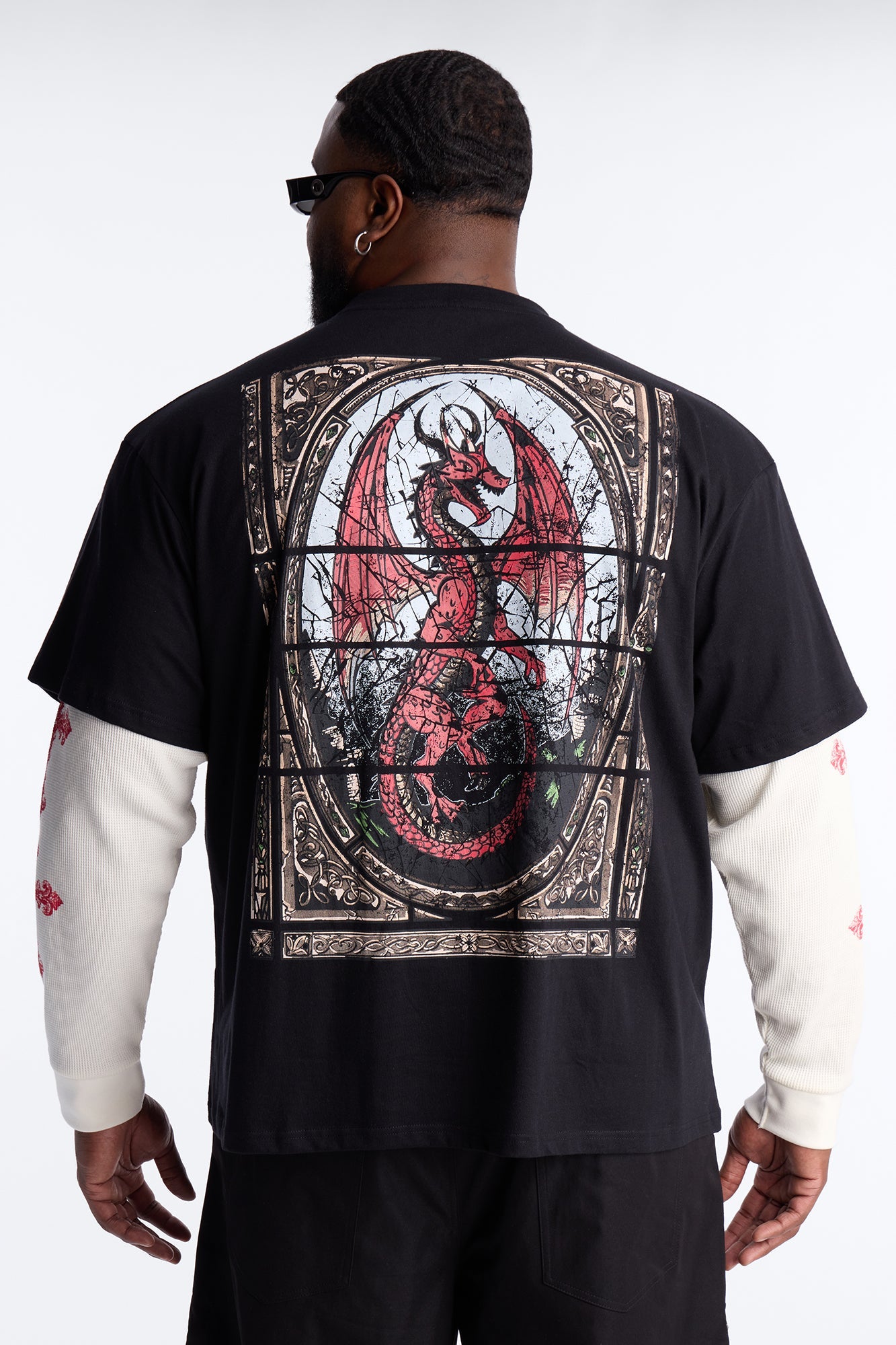 Twofer Through The Looking Glass Long Sleeve Tee - Black