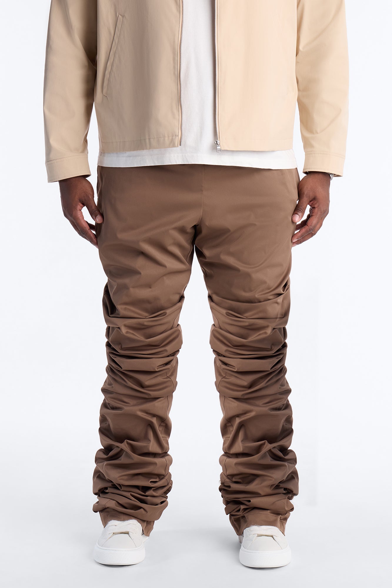 Slim Ultra Stacked Colorblock Pant - Brown
