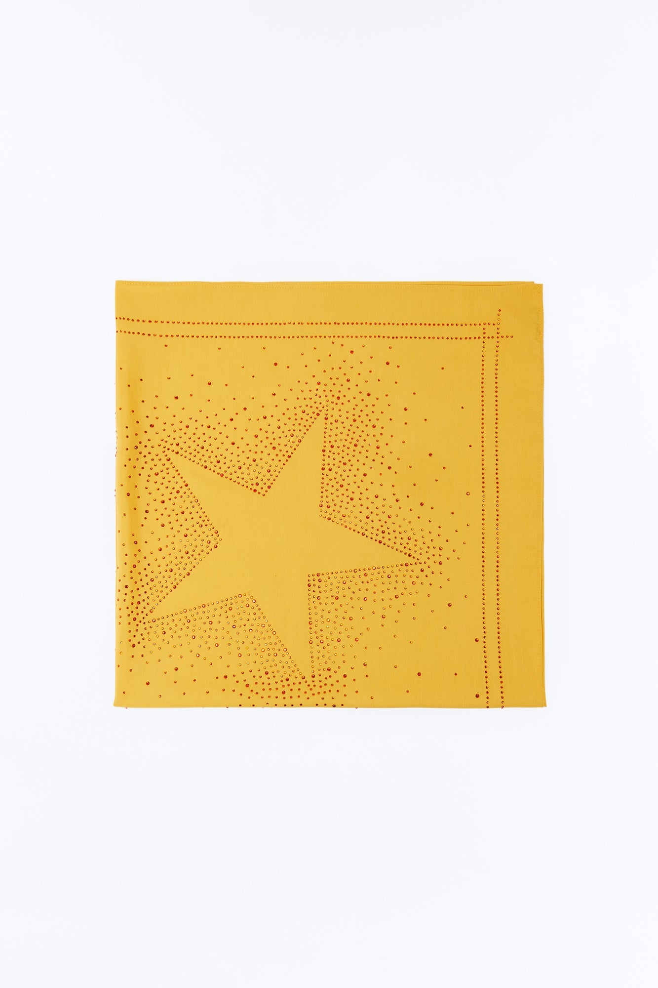 Rhinestone Star Graphic Large Bandana - Yellow
