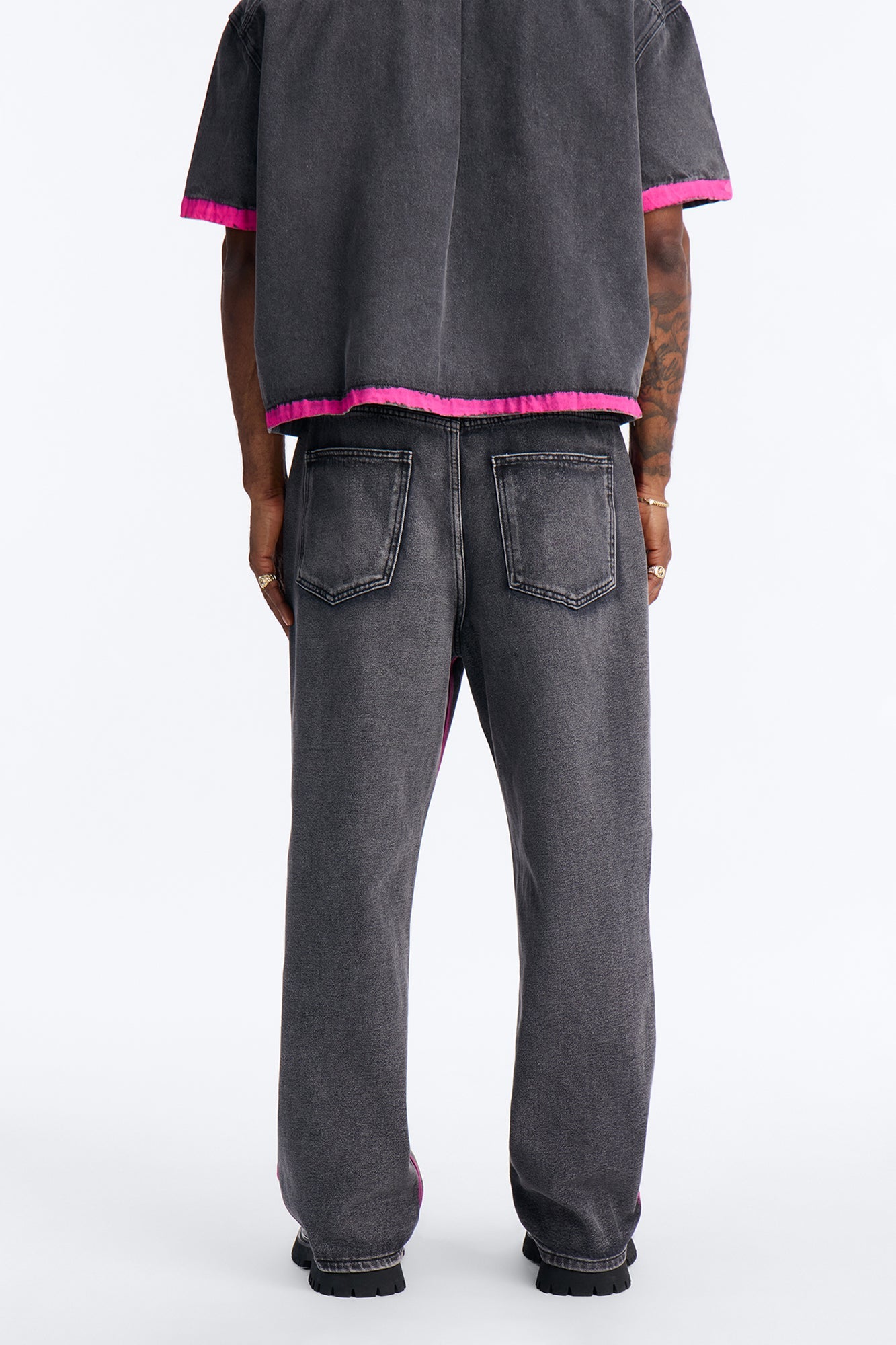 Baggy In My Aura Jeans - Black Wash