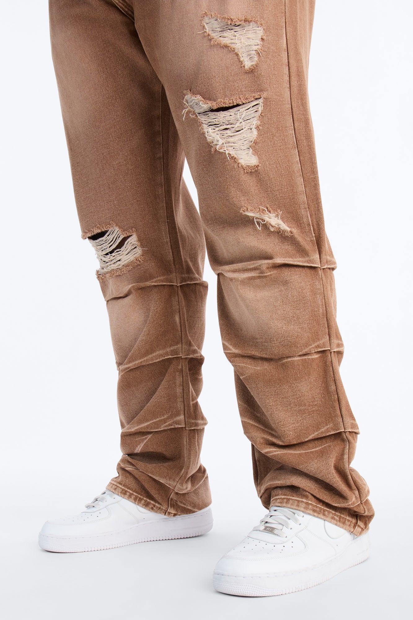Straight Down The Street Ripped Jeans - Dark Brown