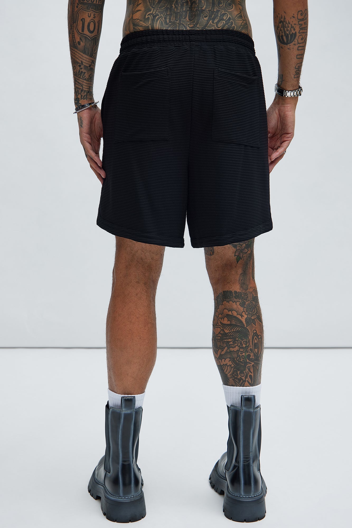 Zyler Textured Shorts - Black
