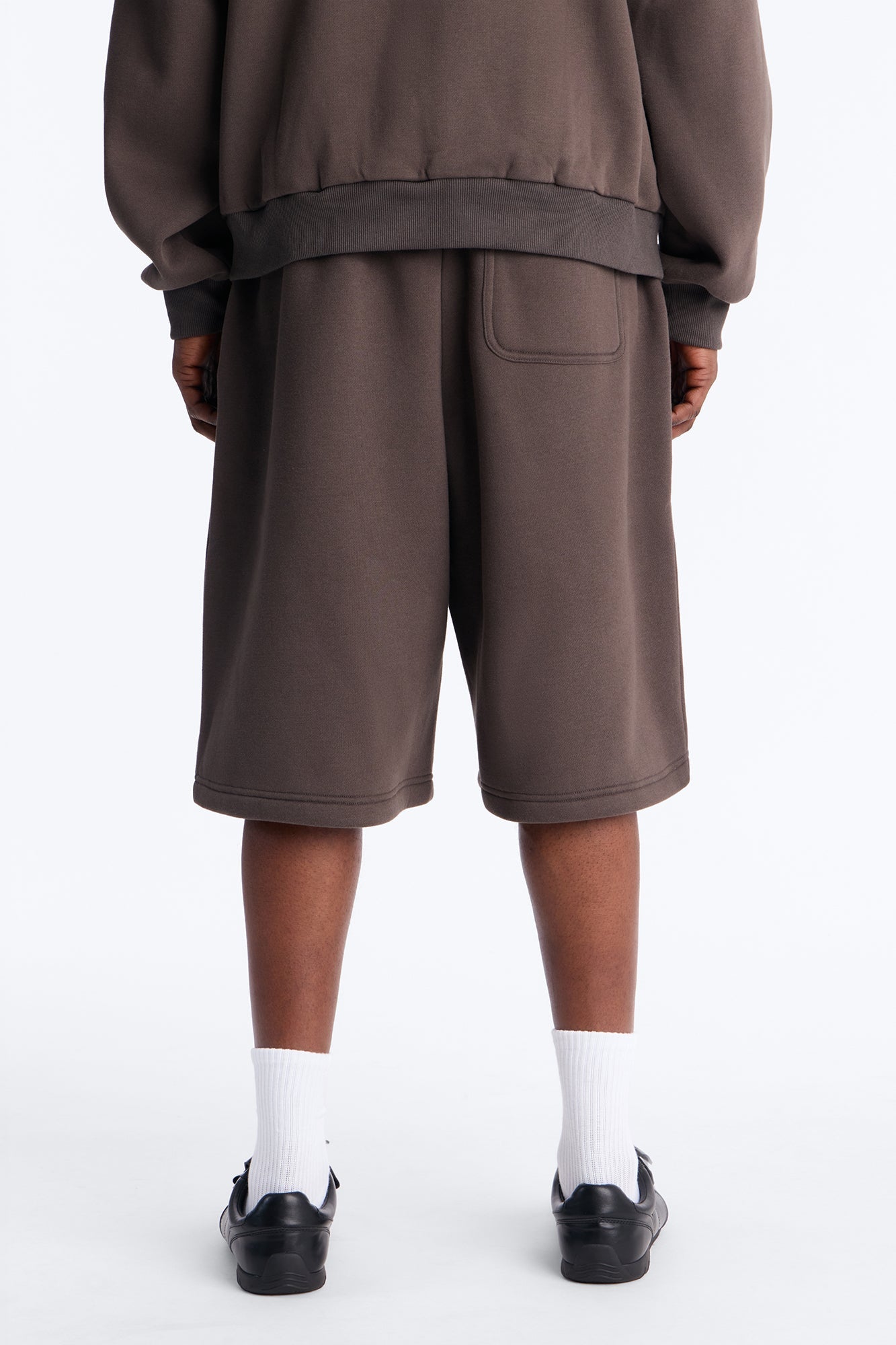 Baggy Bandana Scarf Duo Sweatshort - Brown