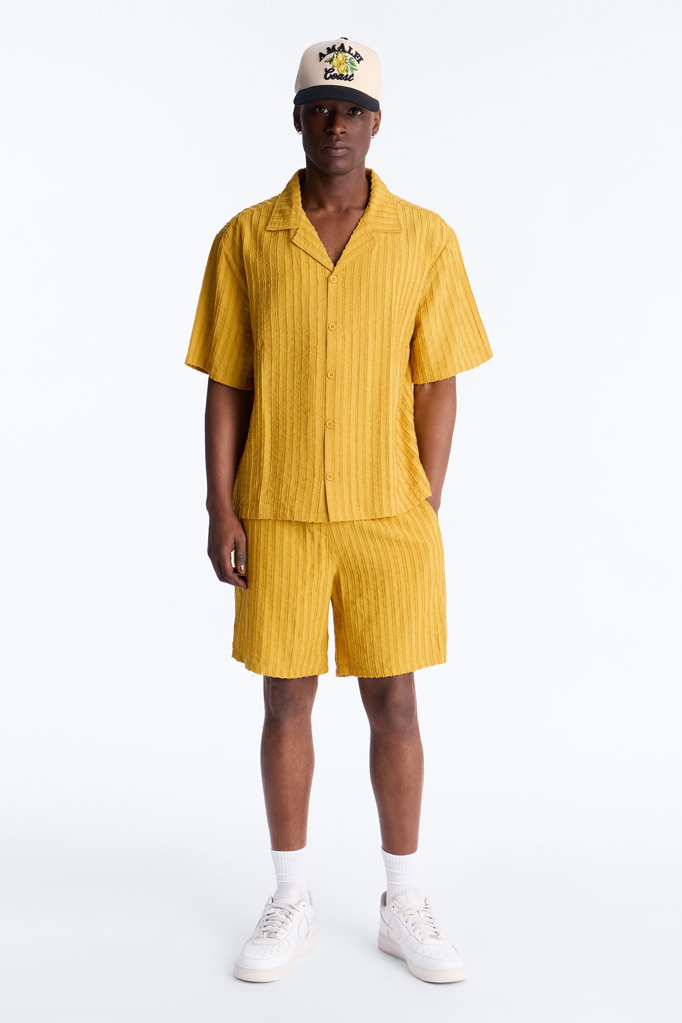 Relaxed Aegean Pleat Short - Mustard