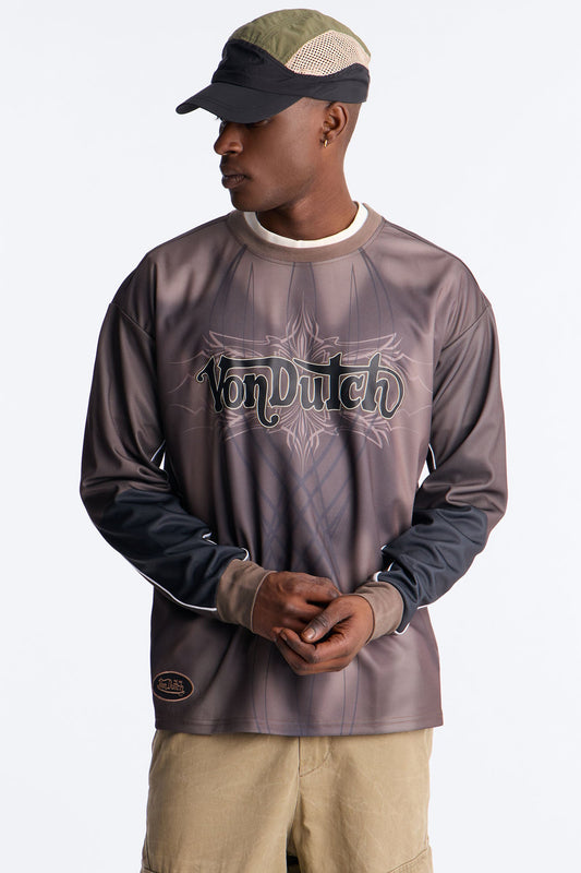 Von Dutch Ember Fade Jersey - Brown